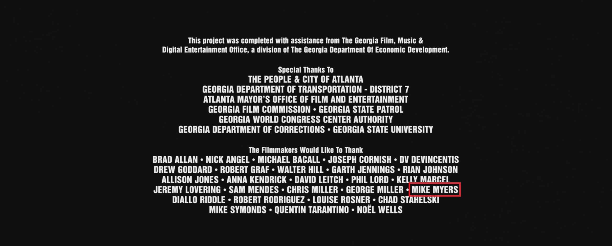 In the movie Baby Driver, they were instructed to use Michael Myers