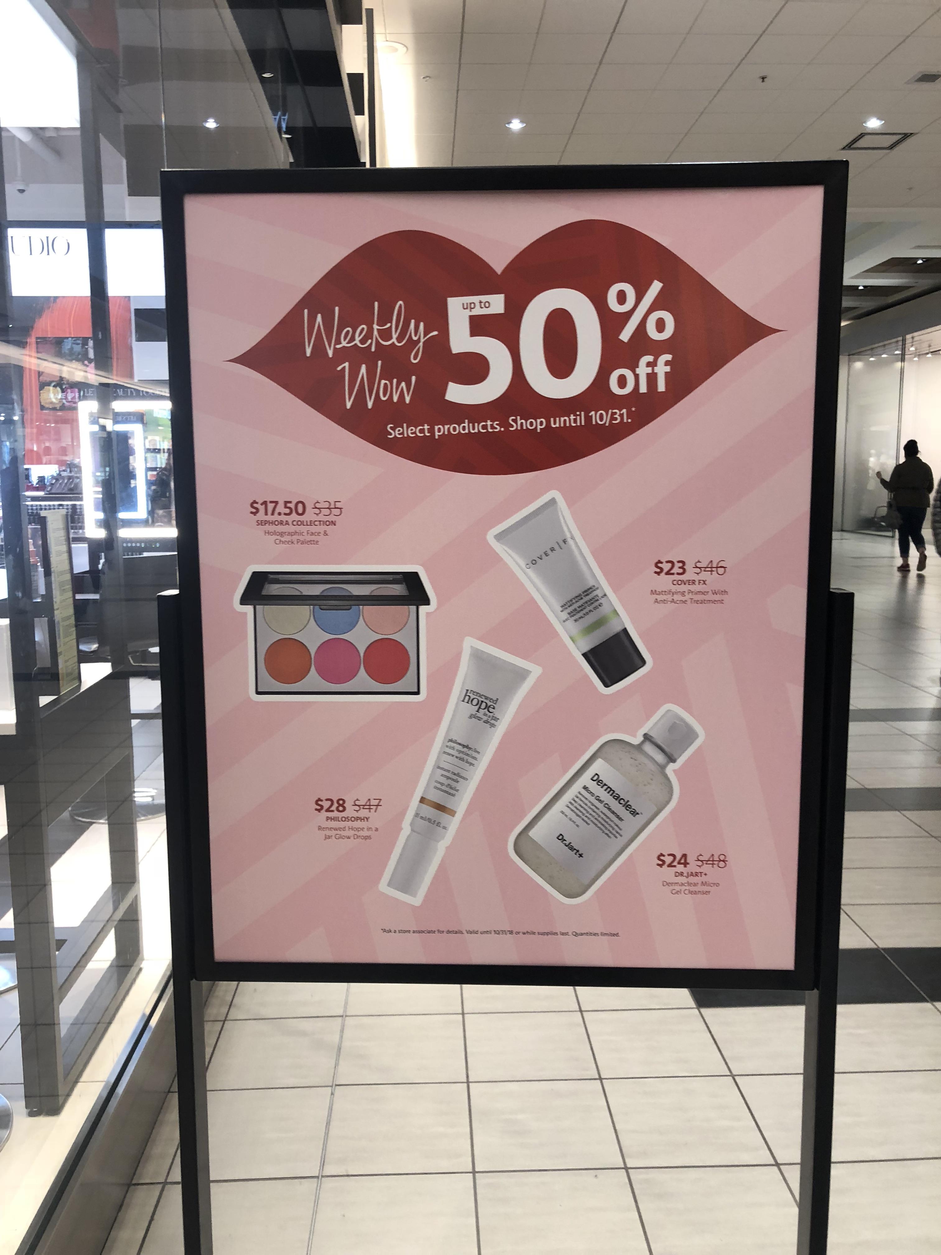 Spotted Cover FX, Dr. Jart +, Philosophy Sephora Weekly Wow InStore