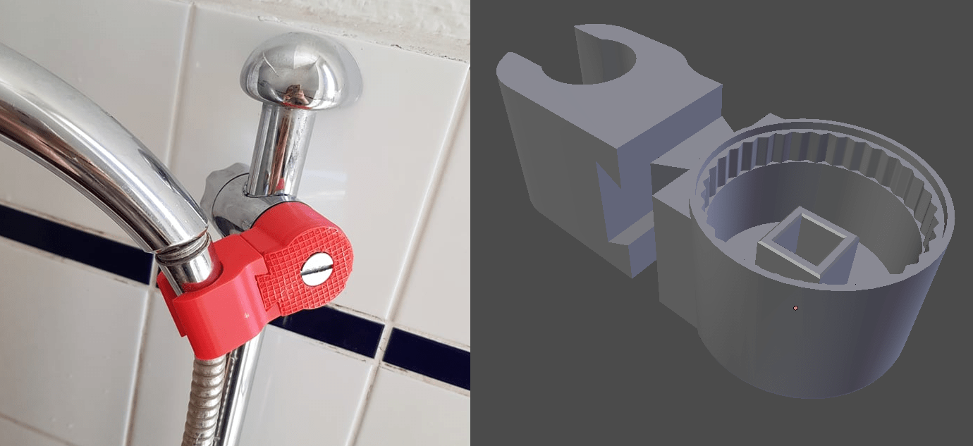 Shower head support + link to .stl for those who asked r/functionalprint
