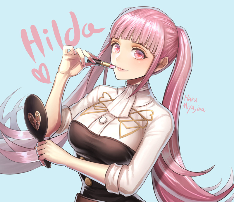 Hilda Doing Makeup (Art by Haru on pixiv) r/hildalore