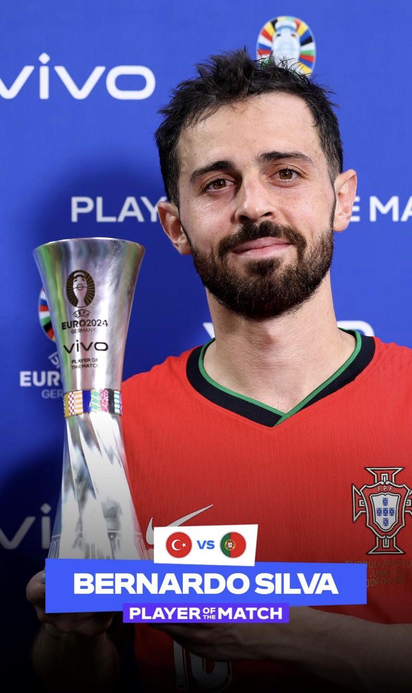 Bernardo Silva awarded player of the match r/Euro2024Fantasy