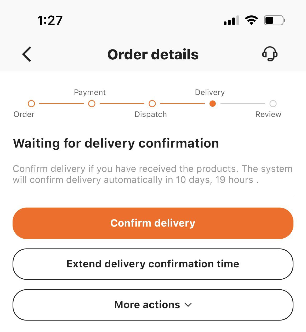 Extend delivery confirmation? r/Alibaba