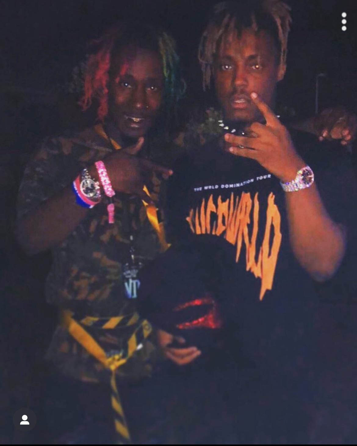 Rare photo of underground rapper .223z (Charlotte) with Juice Wrld