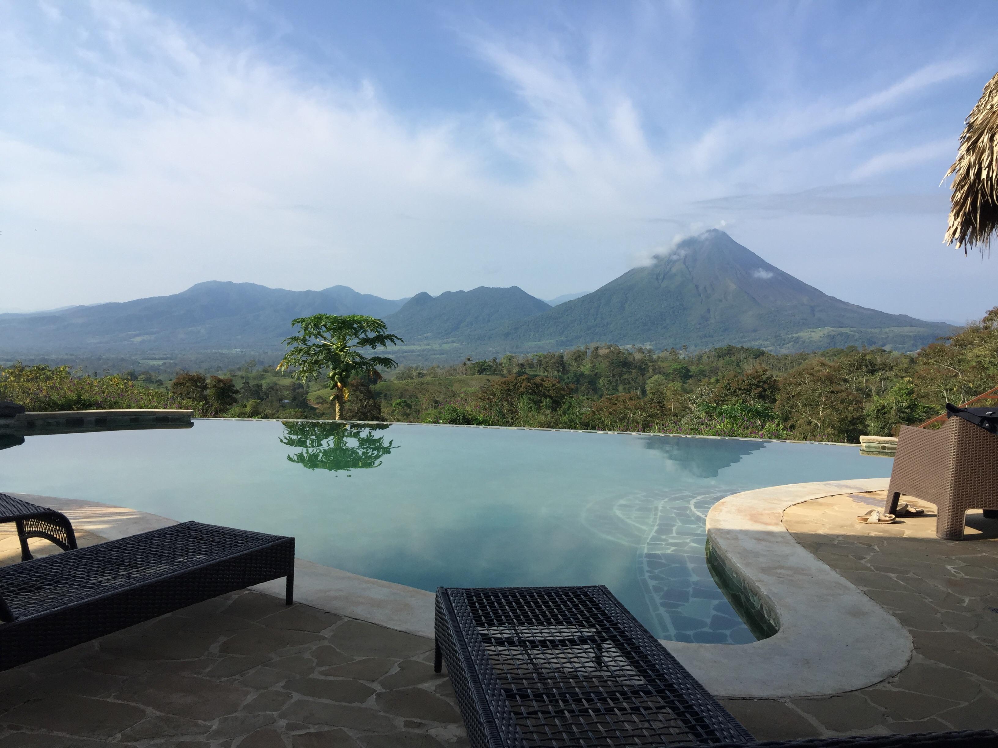 The view of the Costa Rican Hotel I stayed at, Overlooking the volcano