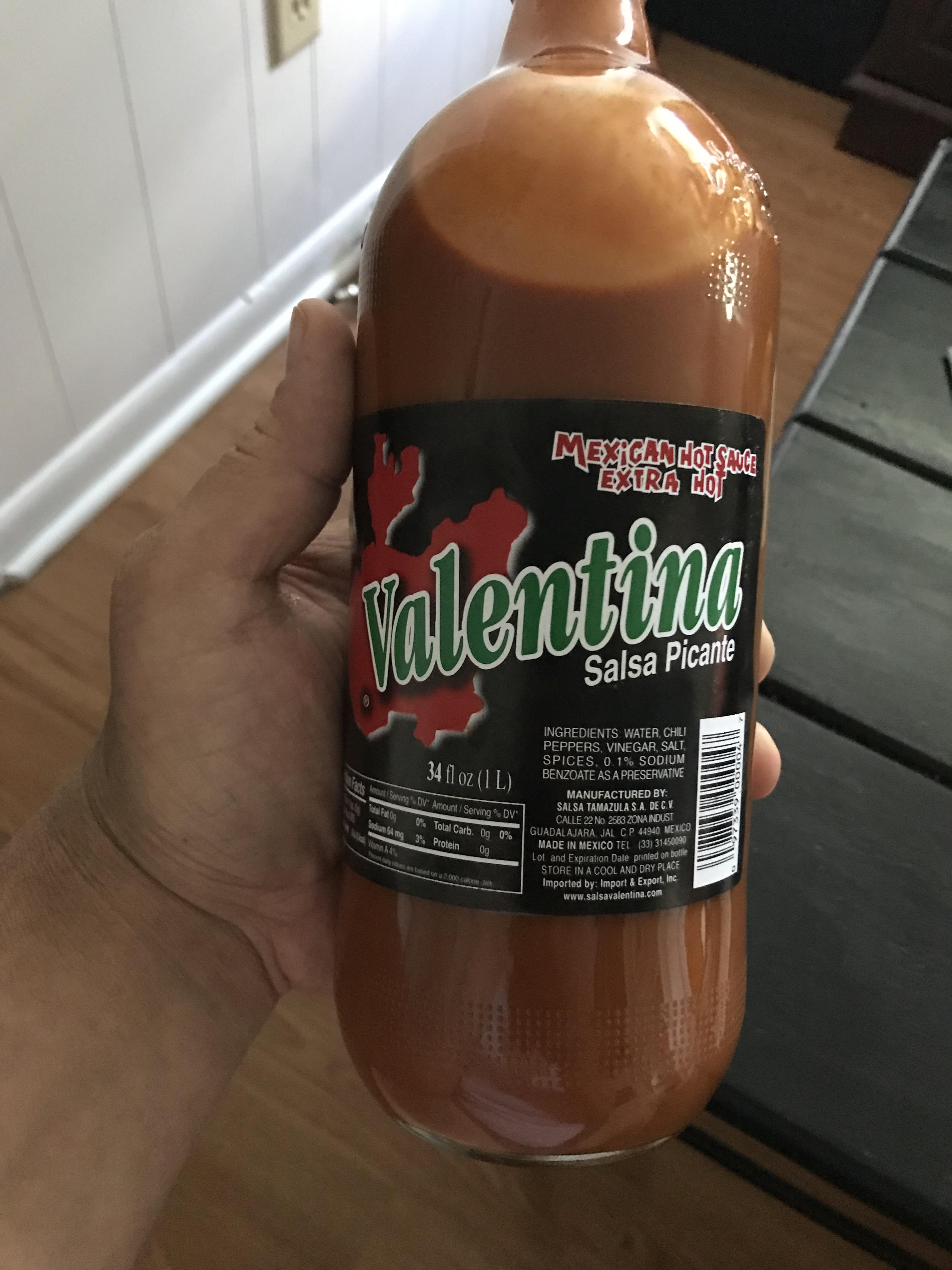 One of my favorite hot sauces. Has a good flavor, decent amount of heat