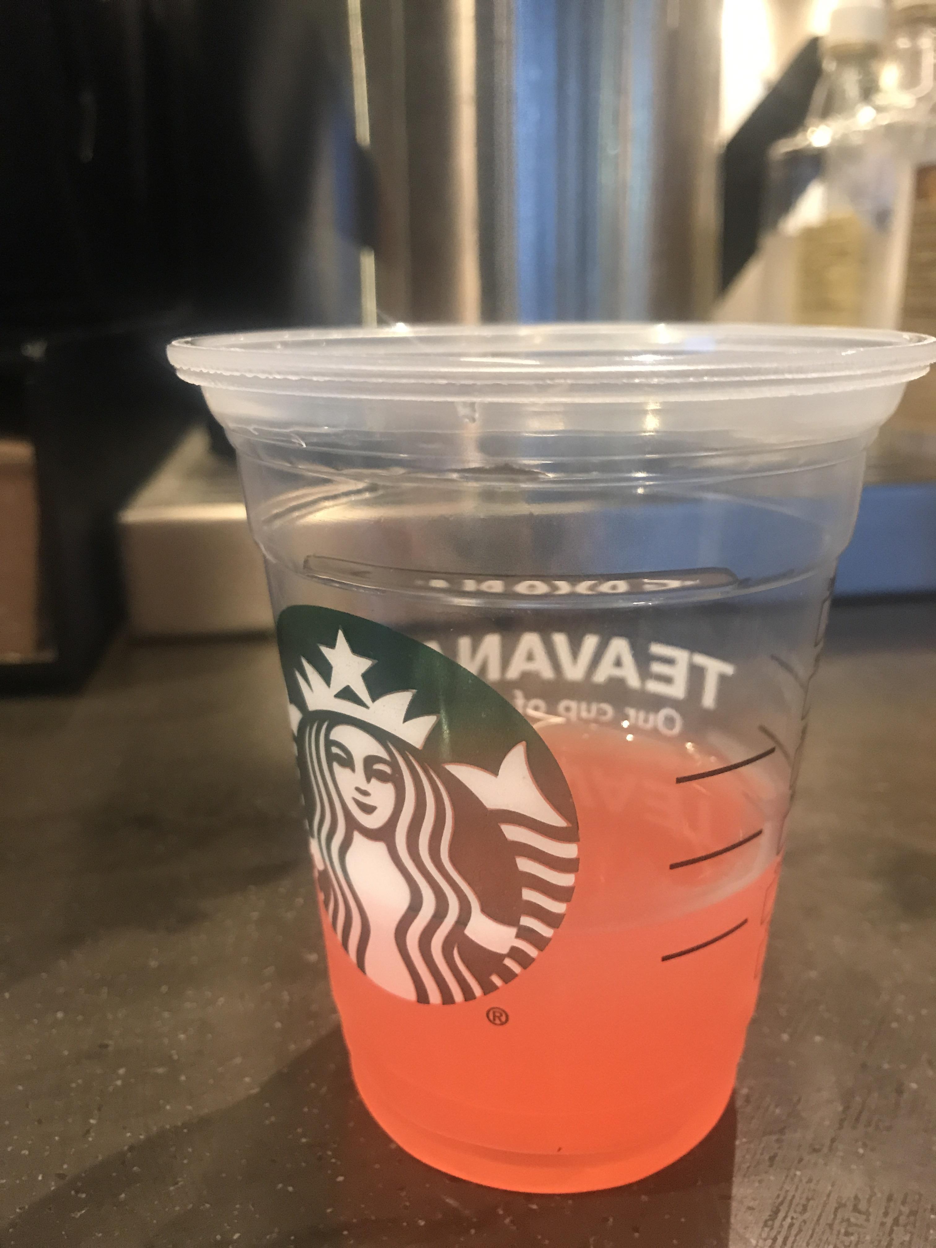 Pink lemonade came out when we poured the lemonade. 😳 r/starbucks