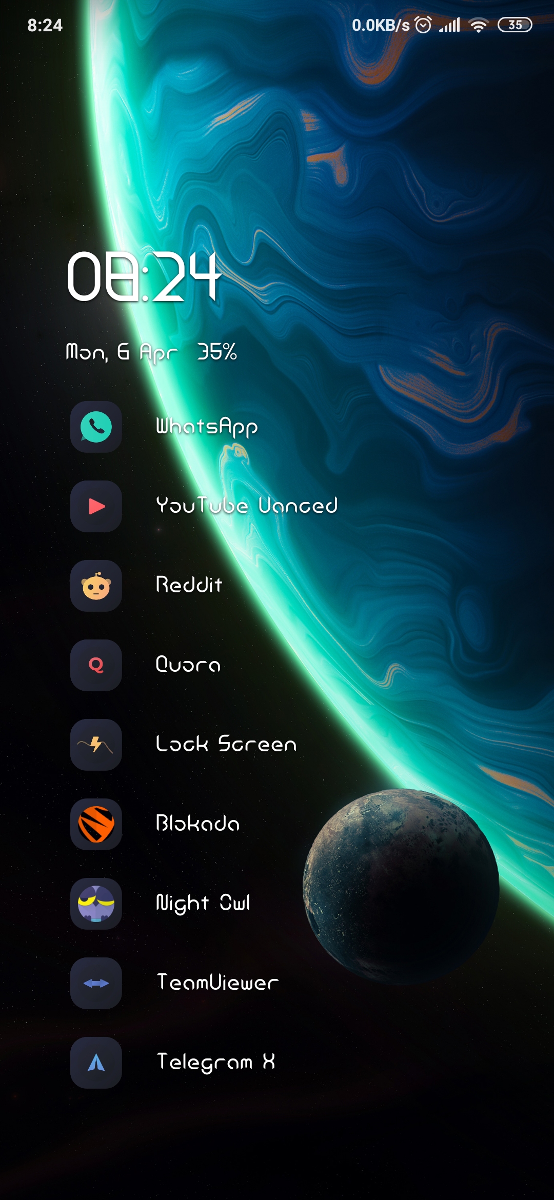 Niagara launcher with dark icons r/Homescreens