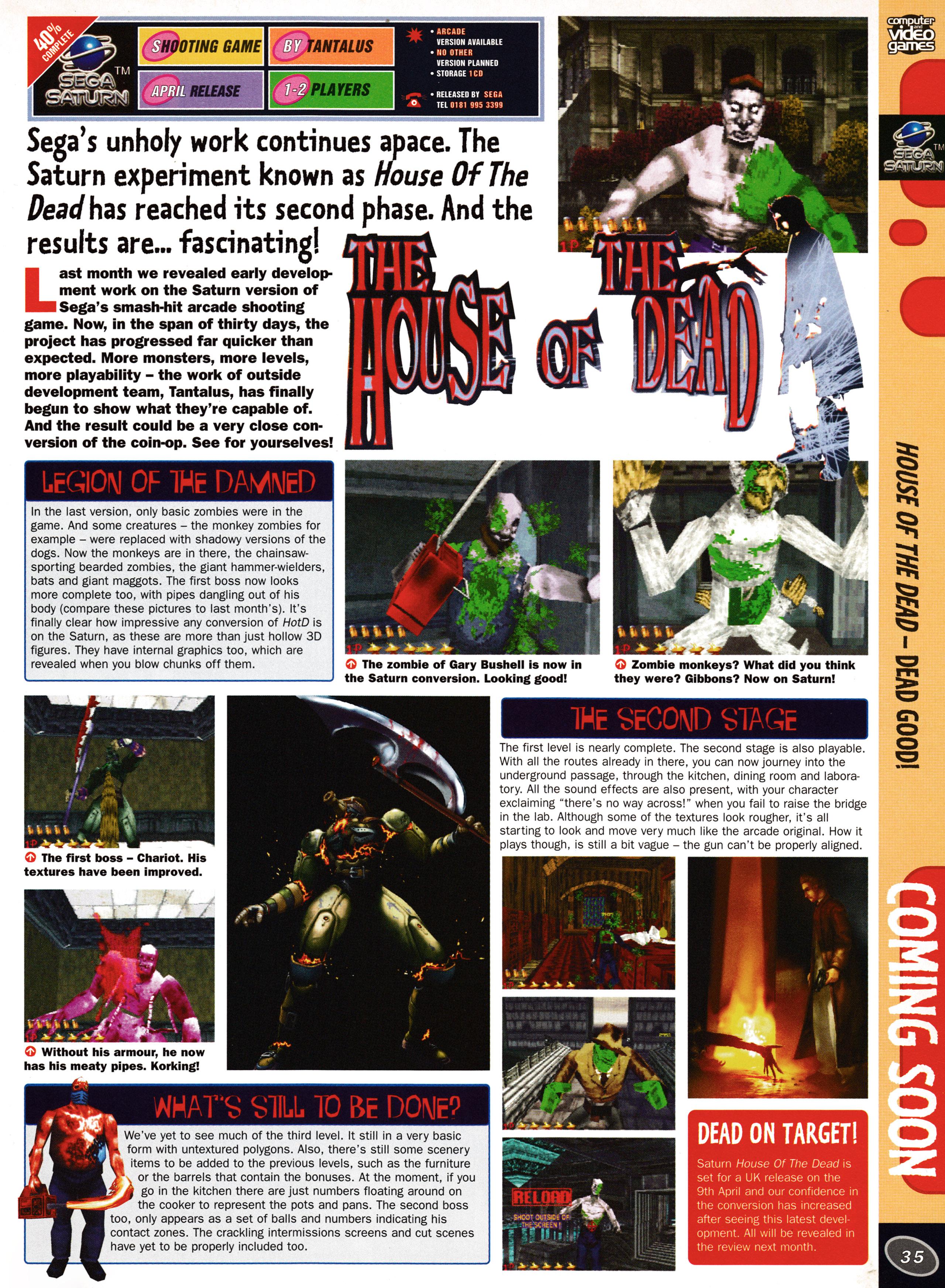 The House of the Dead Saturn Preview from Computer And Video Games