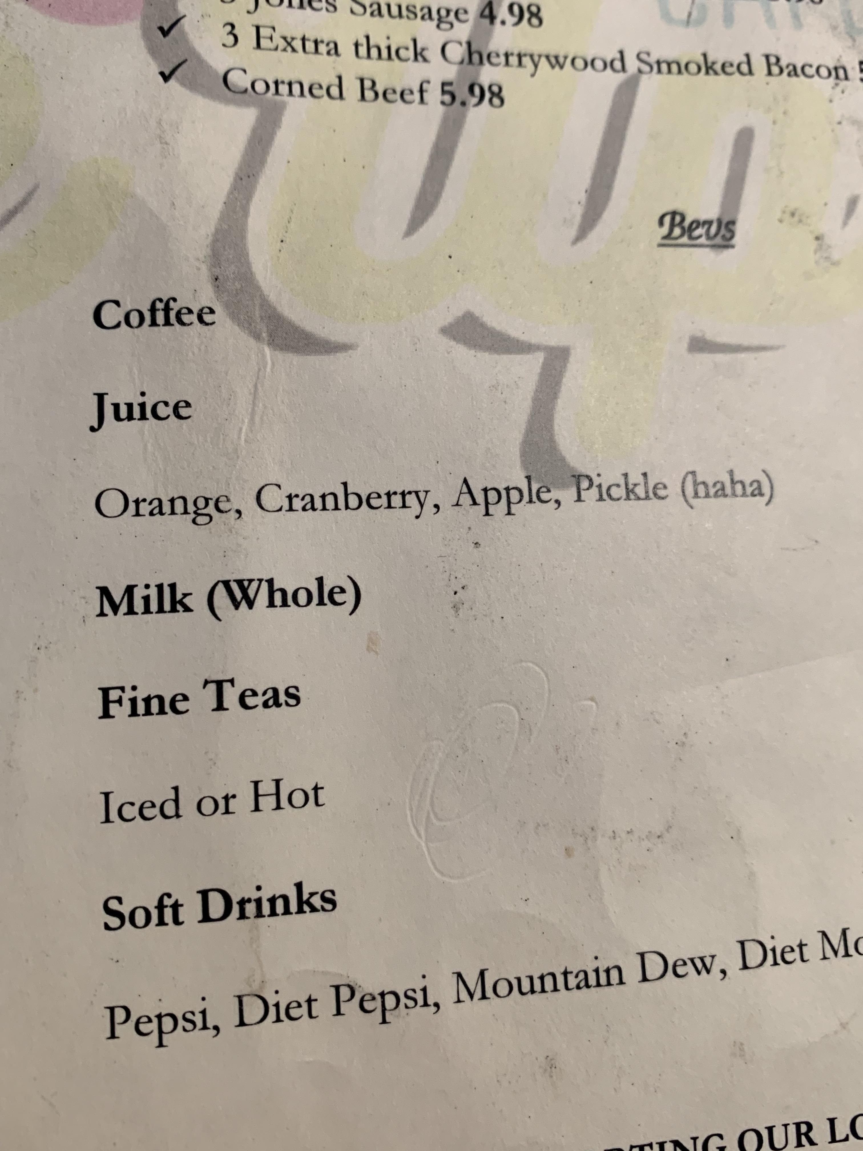 They sell pickle juice at this cafe r/mildlyinteresting