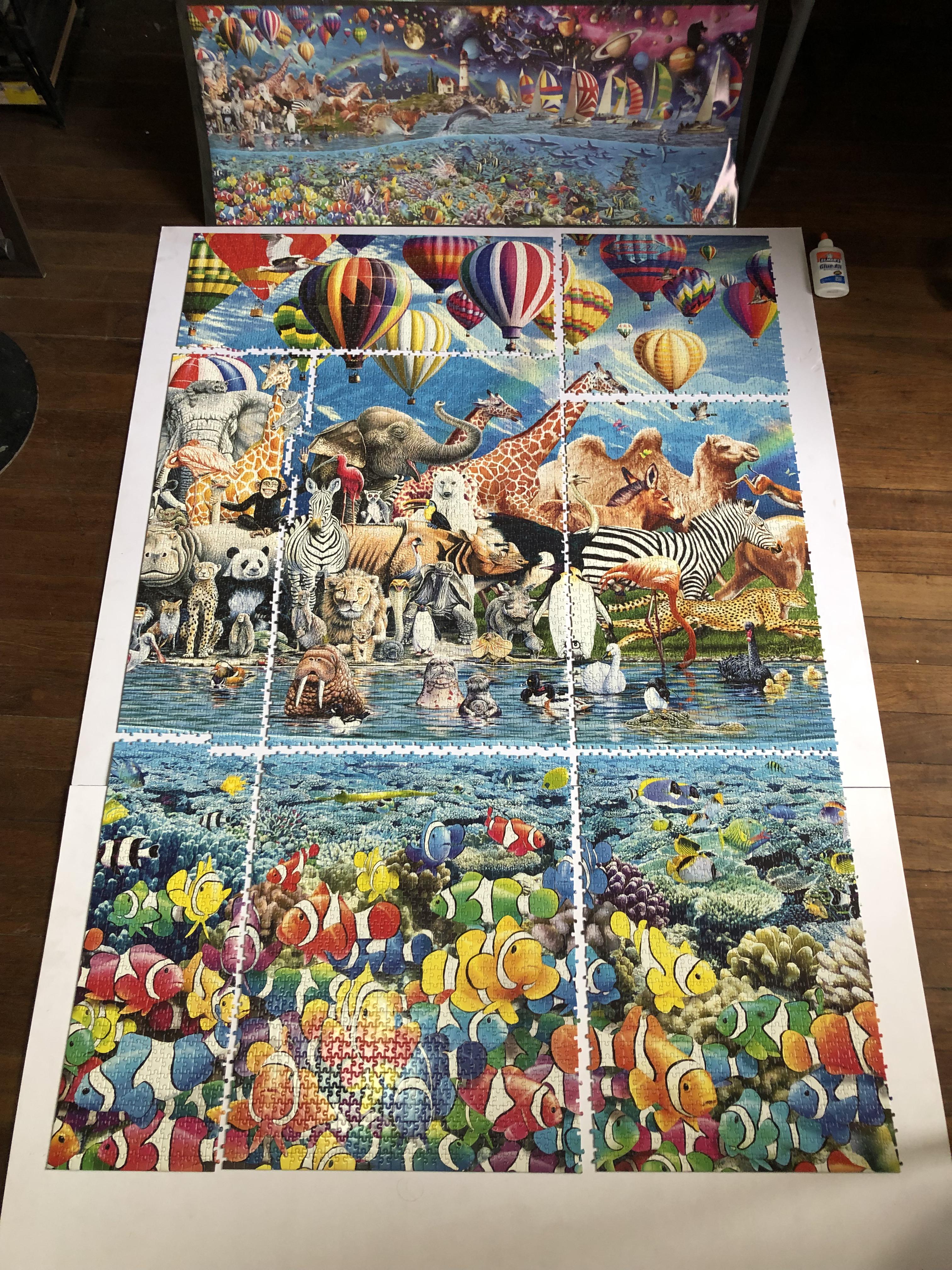 Part 1 out of 4 of the 24,000 Life Puzzle by Educa, so it’s 6,000