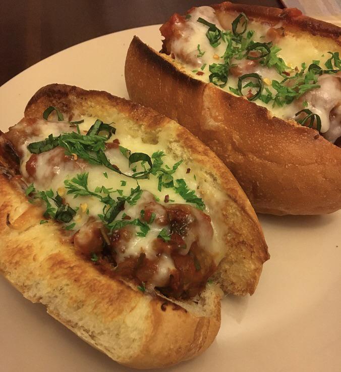 [homemade] meatball subs with threeday pasta sauce r/food