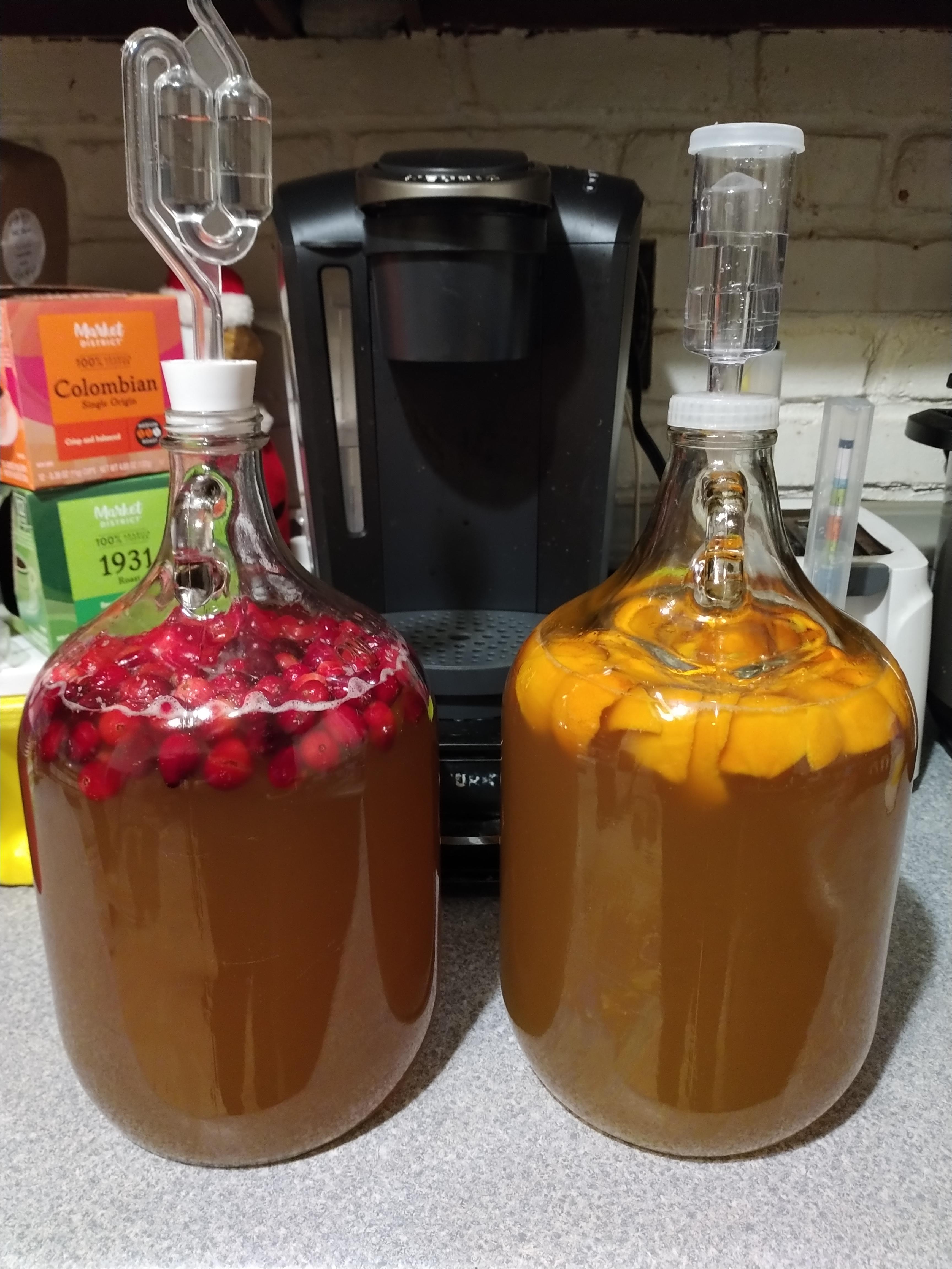 Orange and cranberry mead for Christmas (recipe in comments) r/mead