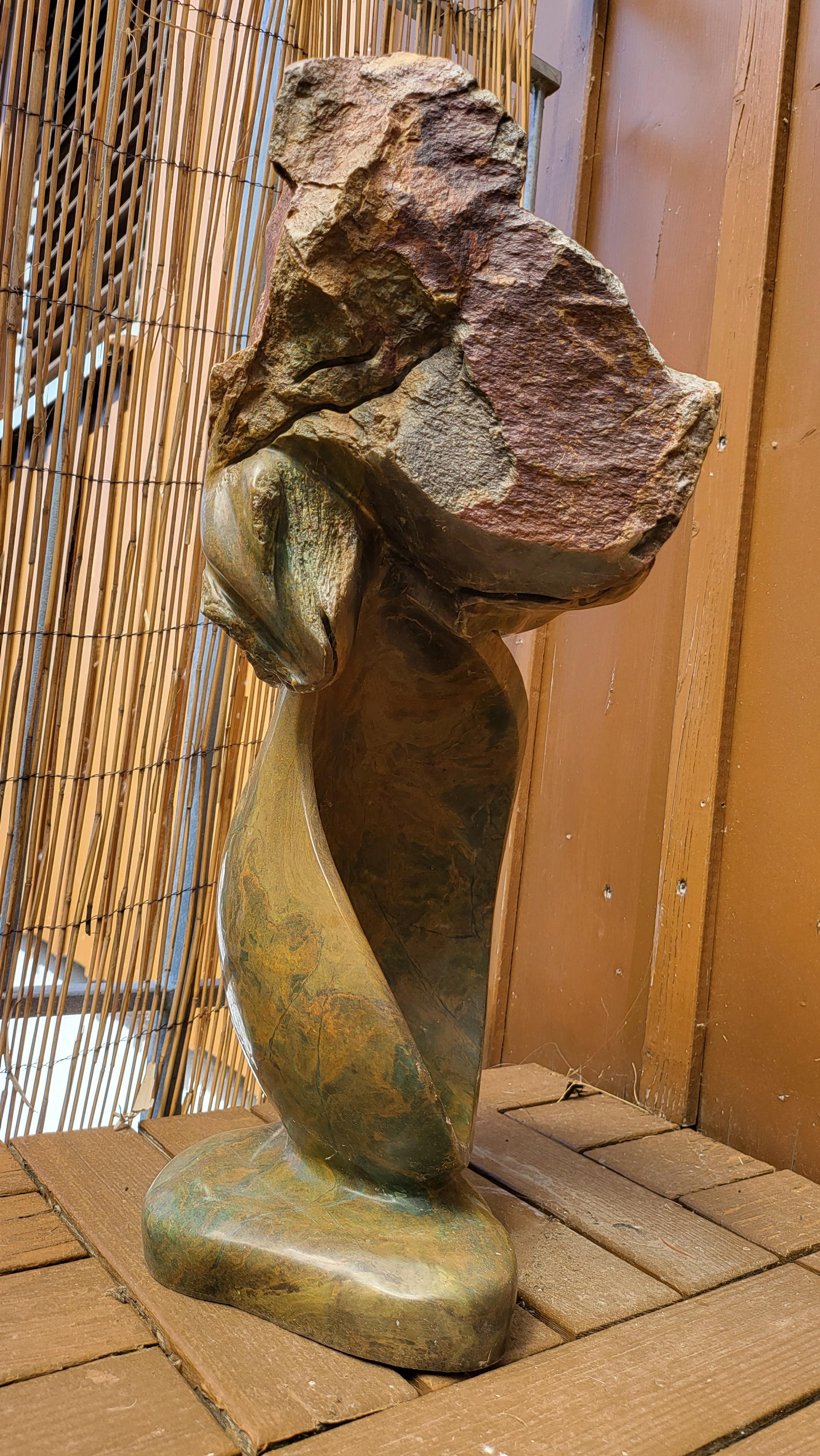 Transport, Samson Kuvhenguwa,Green Verdite Stone sculpture, 2002 r/Art