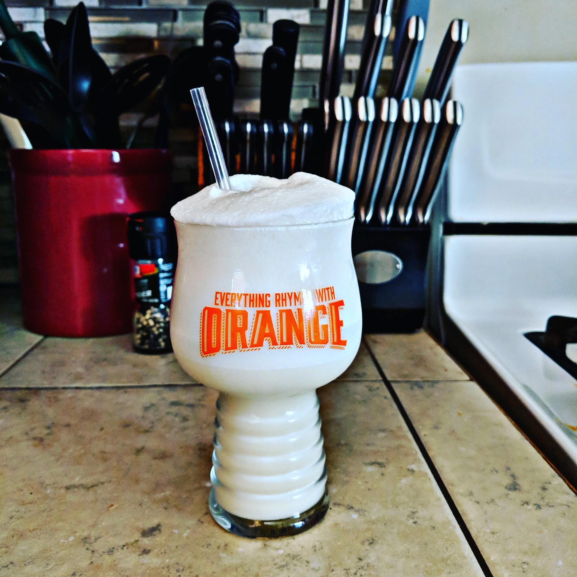 Made my own variation of a Gin Fizz with St. Germain and ginger beer