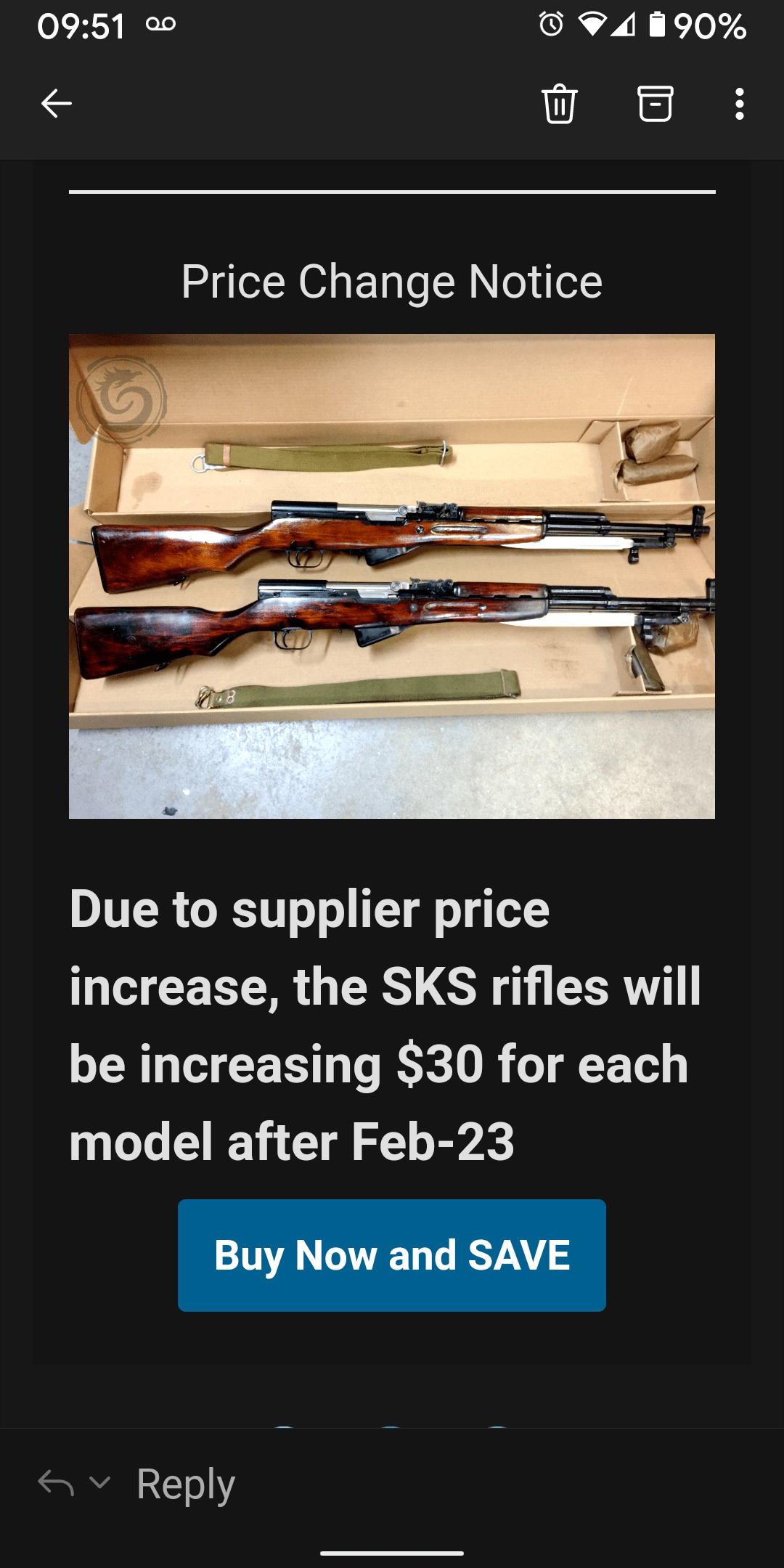 SKS prices may start rising r/canadaguns