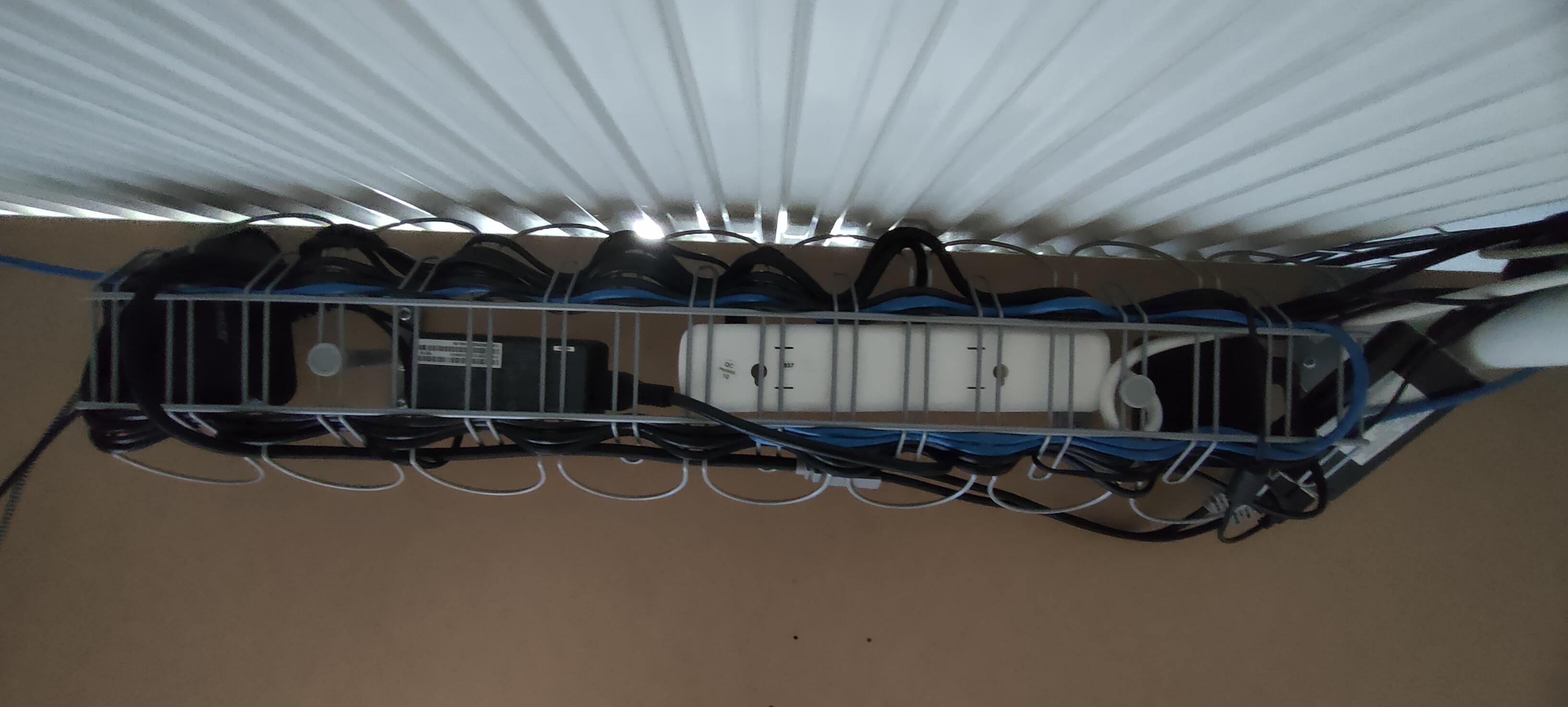 My under the desk cable management. r/DeskCableManagement