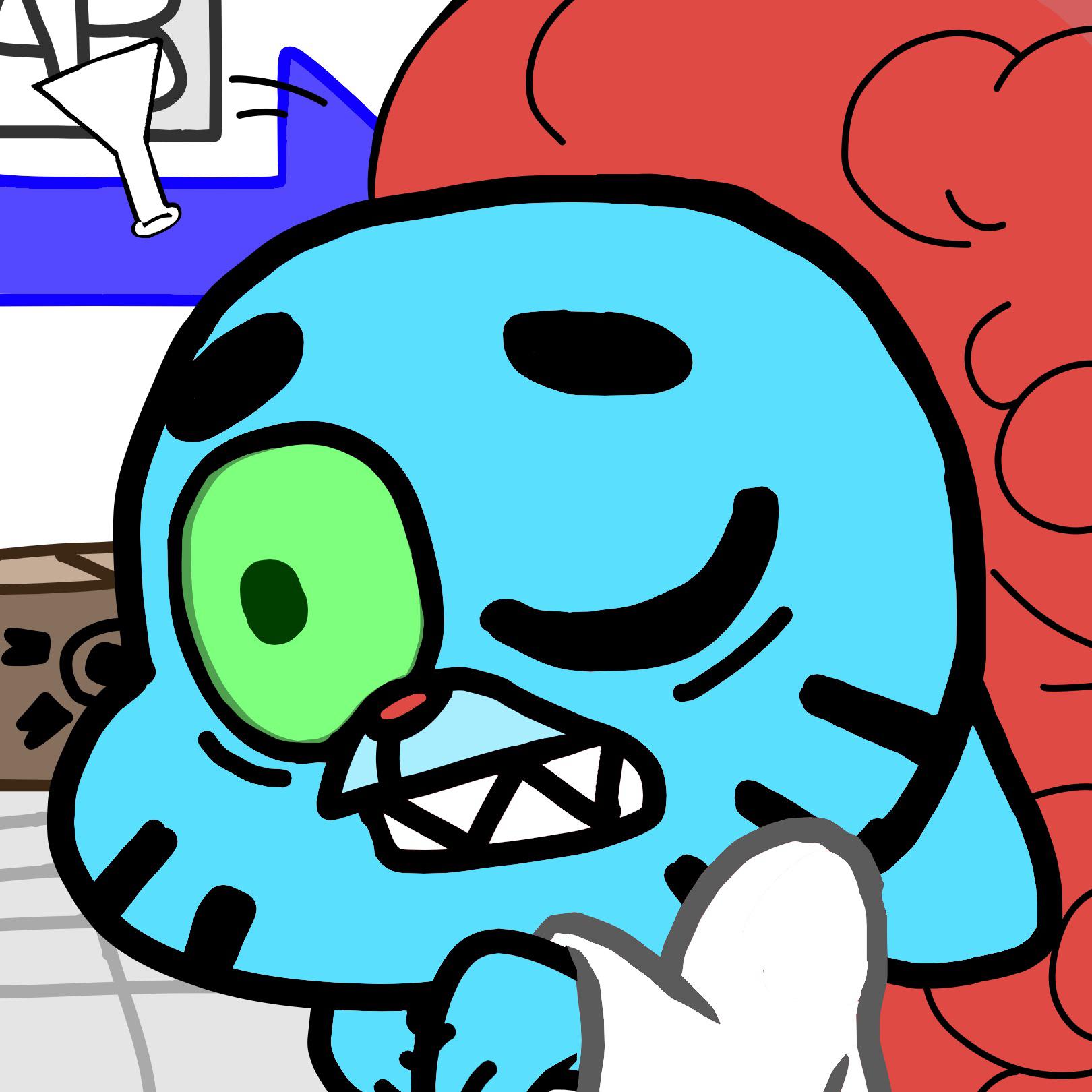 I drew (ghost) Gumball again! He wanted to make a superpower potion