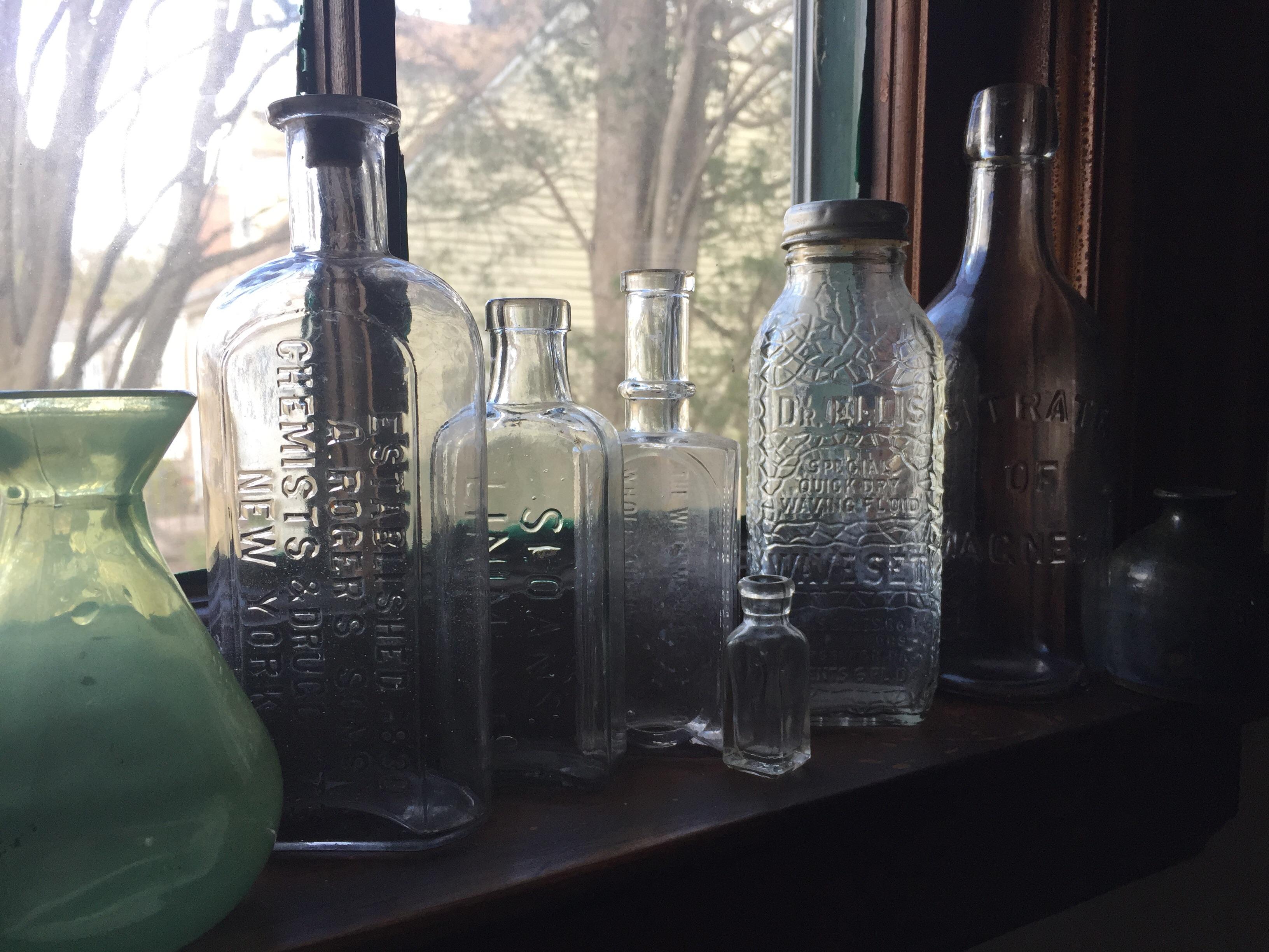 Picked up several interesting old glass bottles (mostly pharmacy but