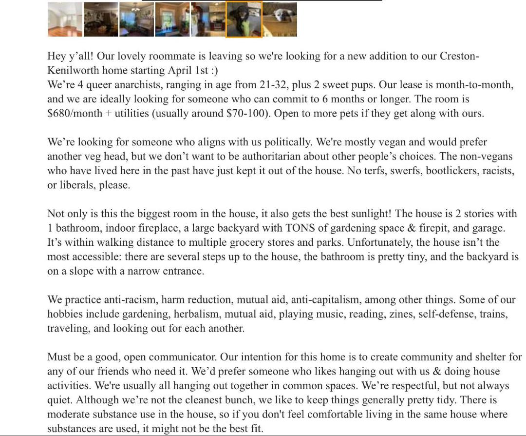 Portland Craigslist ad...the irony runs deep in this post... r/facepalm