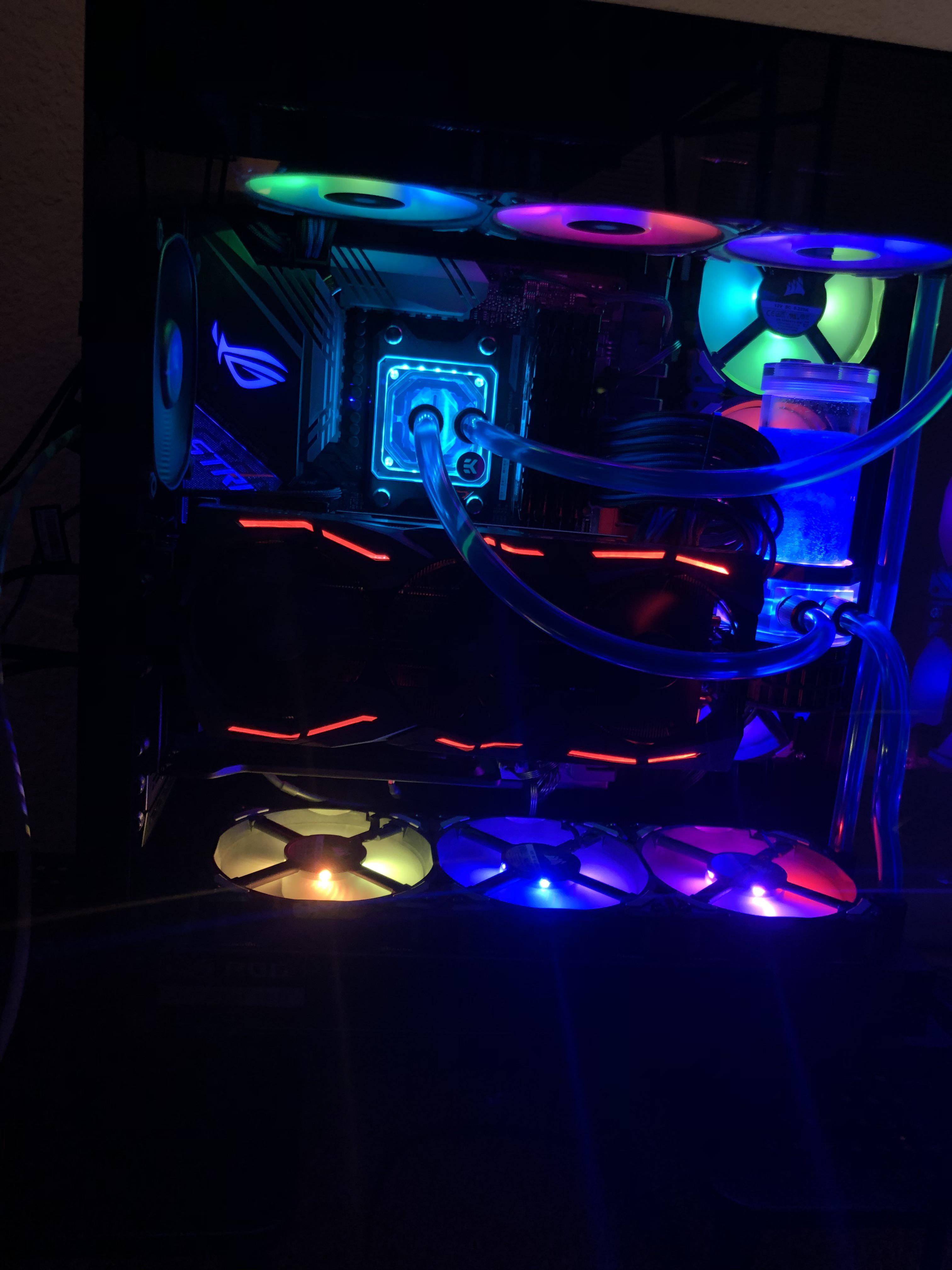 First custom loop done! I was wondering about monitoring water temps