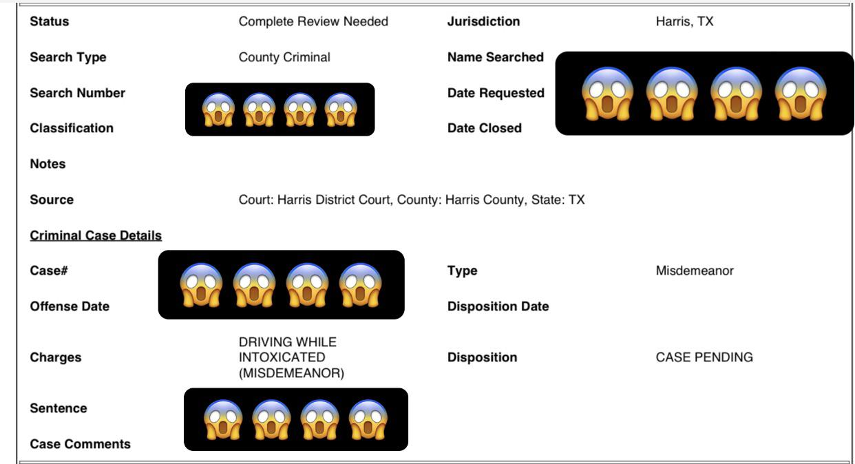 Background Check Pending DWI r/dui