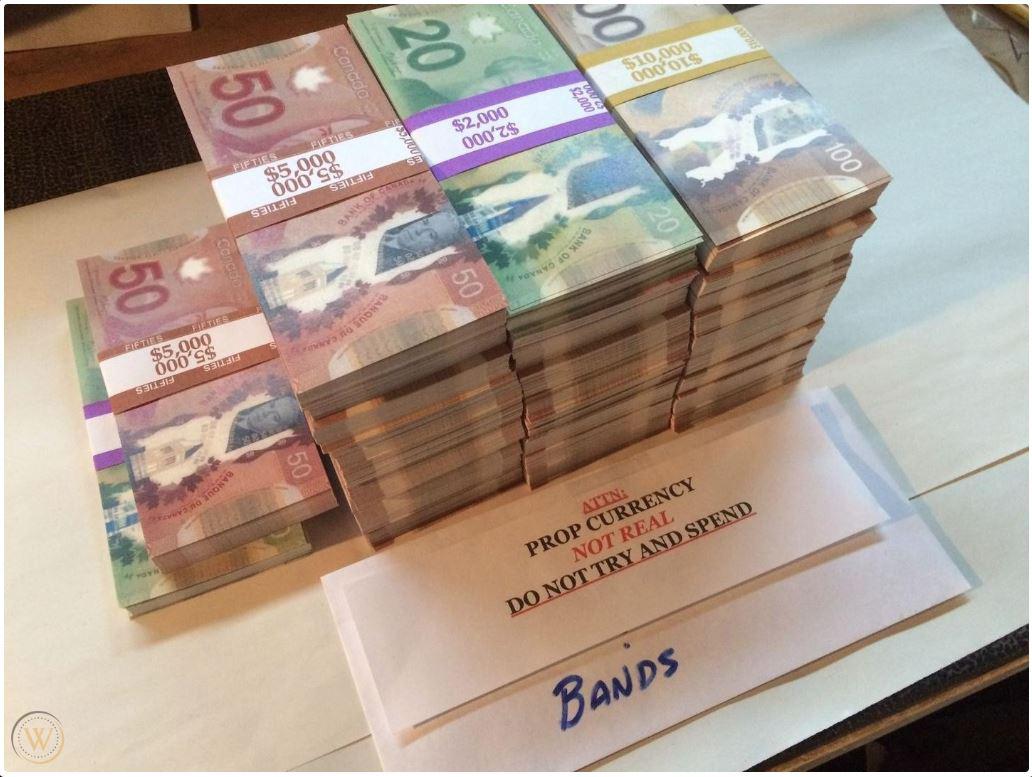 Fake Canadian Money for use as a video/movie props r/interestingasfuck