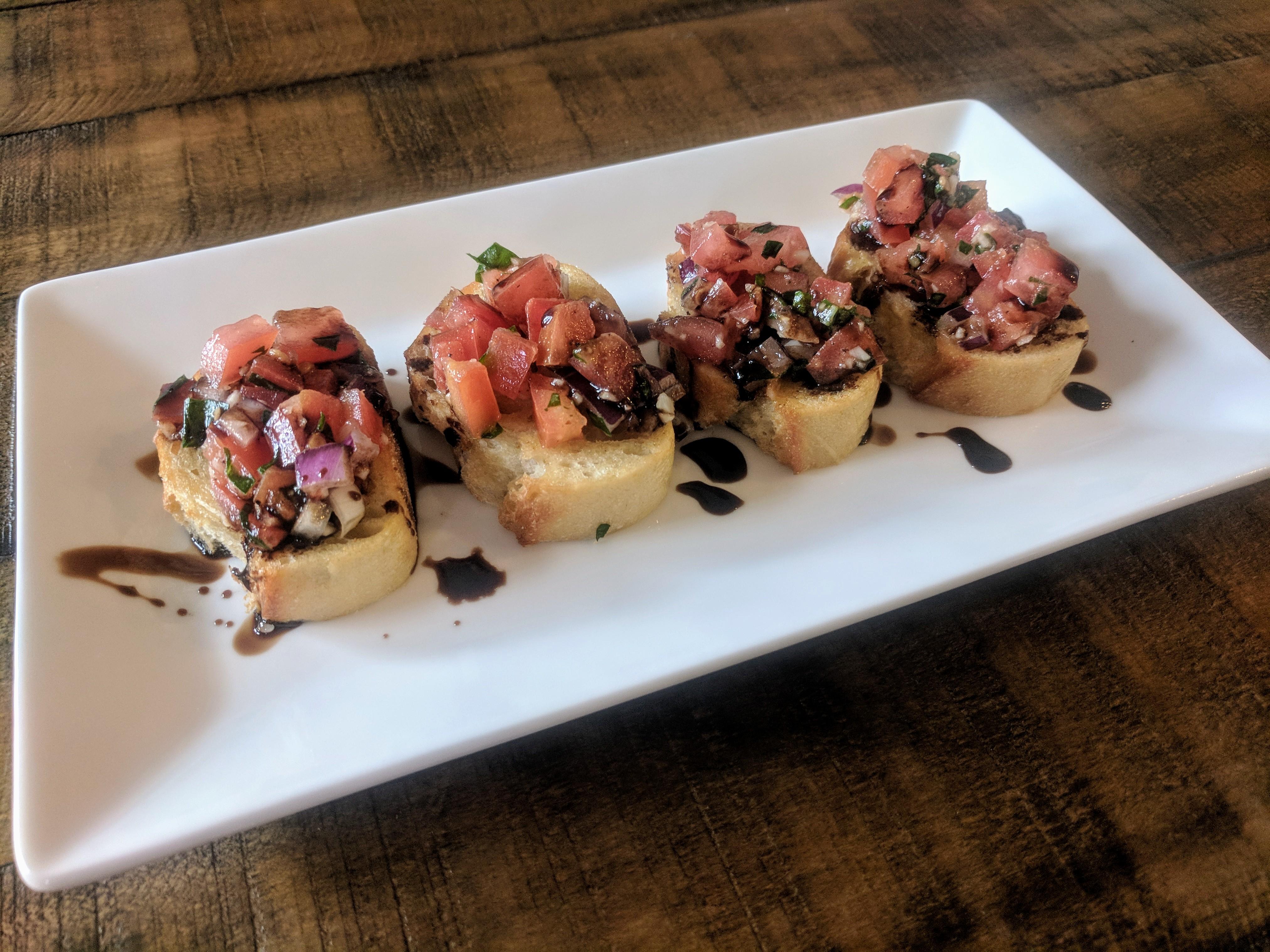 Week 6 Vinegar Tomato Bruschetta with Balsamic Glaze r