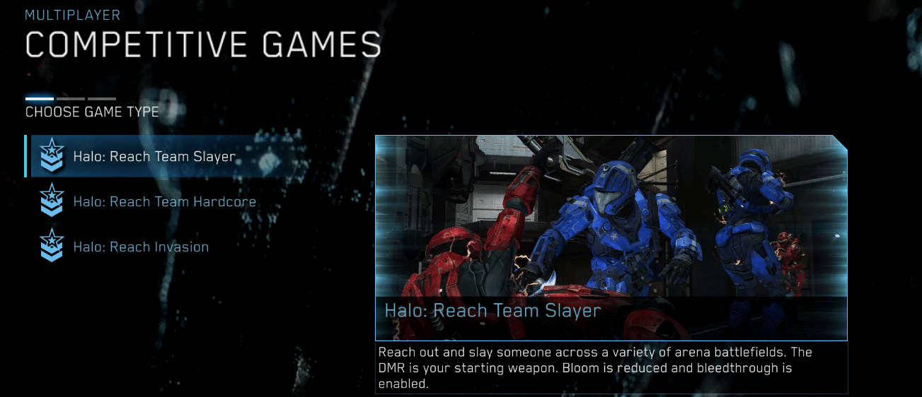 MCC, Reach Why the competitive team slayer playlist has armor