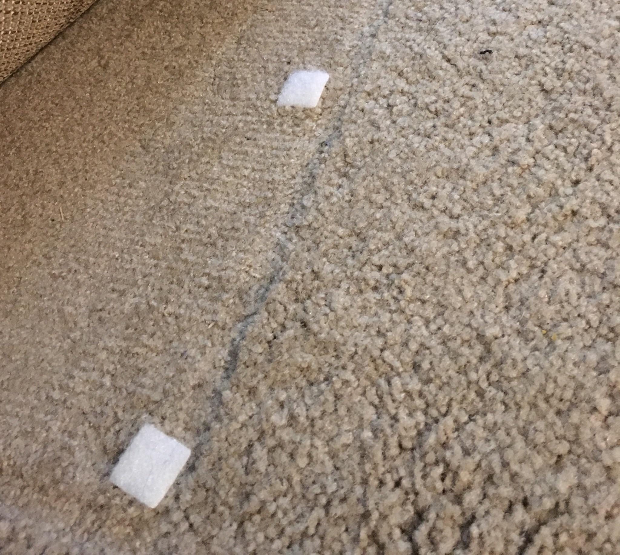 How do I get these Velcro stickies off the bottom rug without ruining