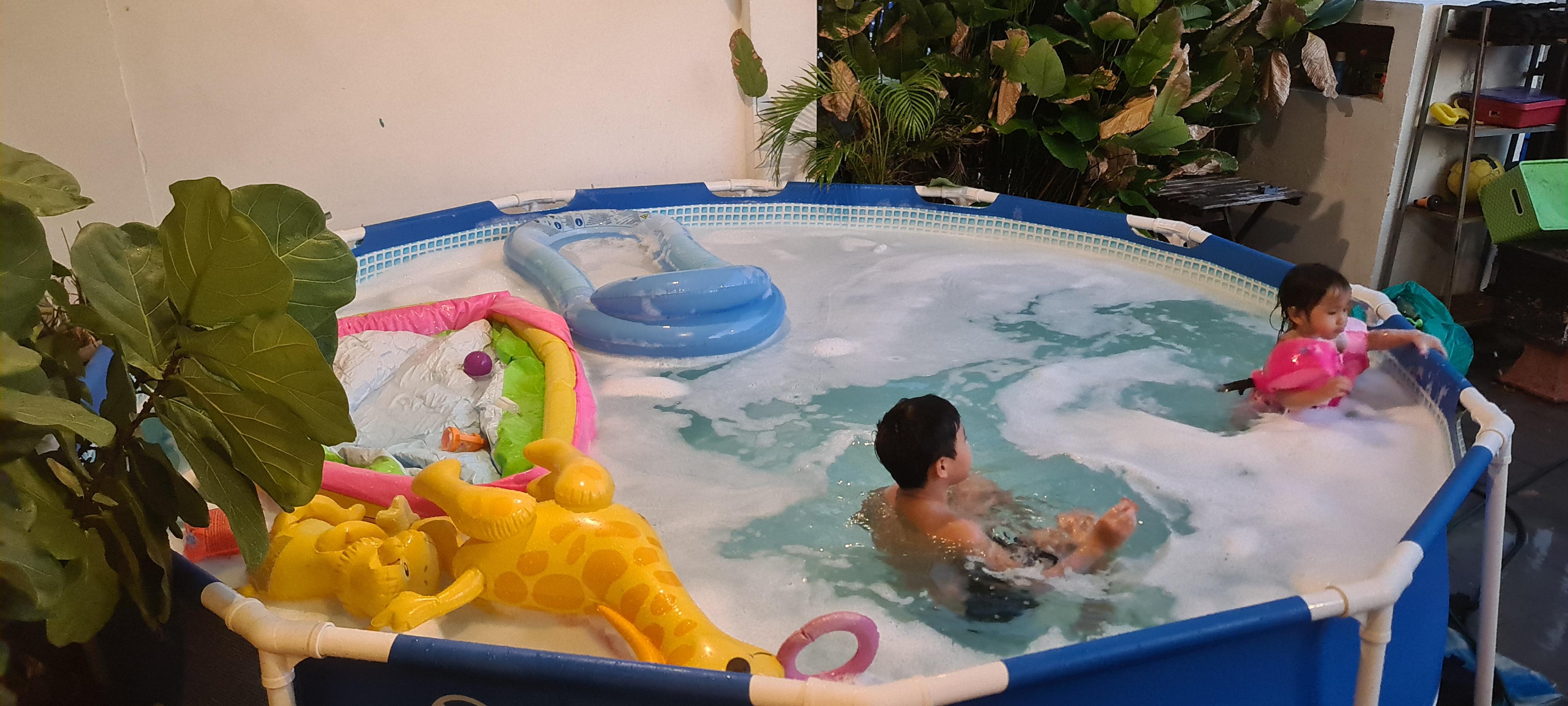 Bubble bath in aboveground pool? r/pools