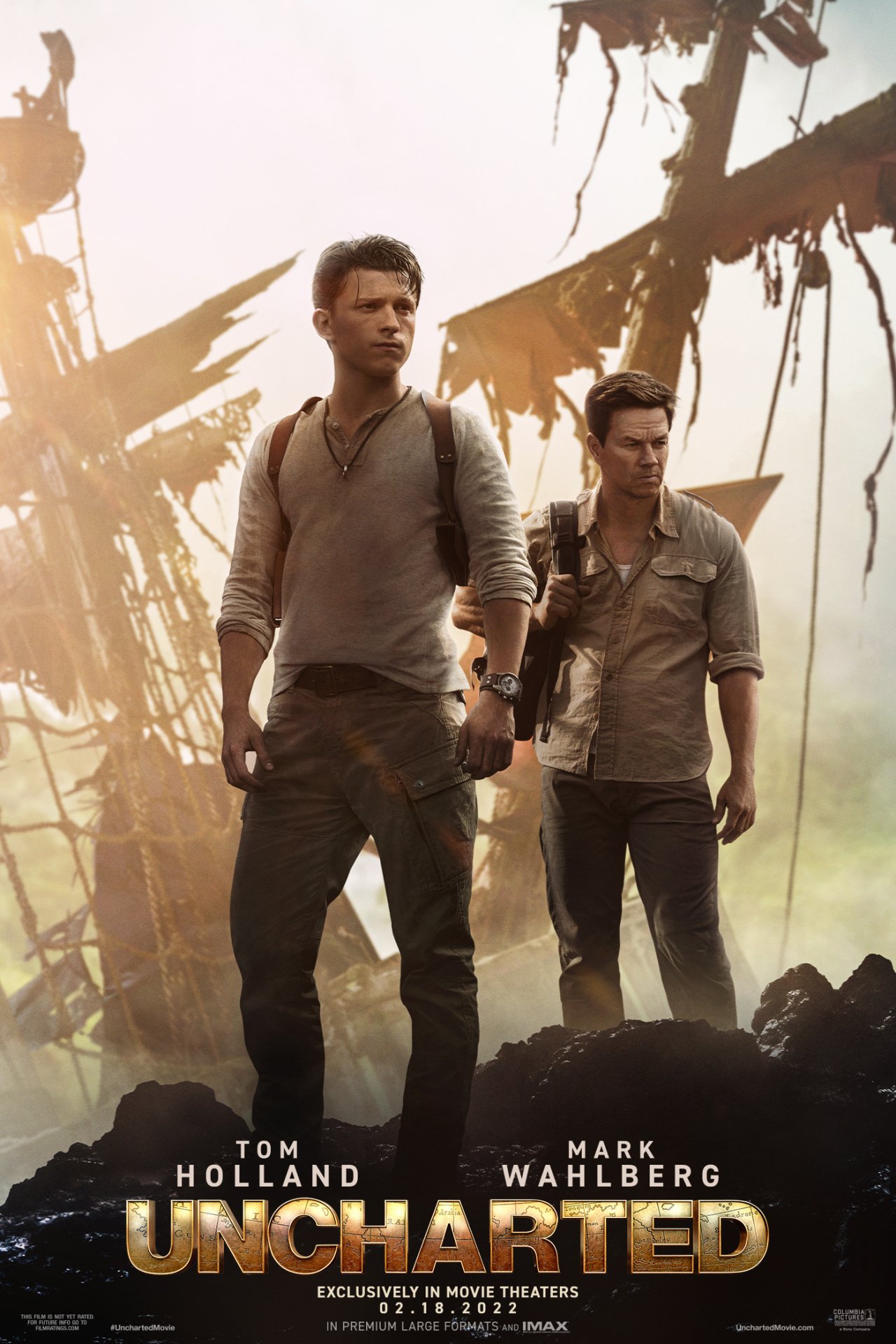 On the poster for the movie Uncharted, you can see the two characters