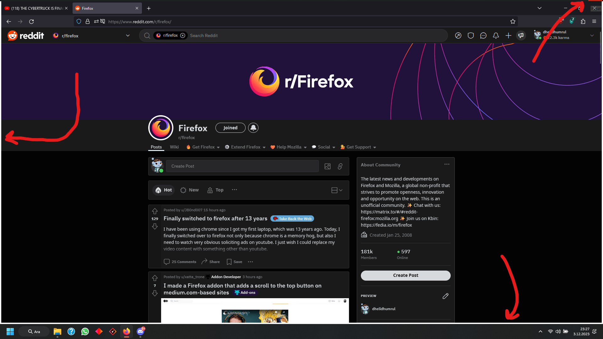 Firefox has white bars around it. Also, it has button shaped boxes (and