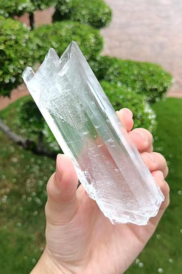 The largest Epsom salt crystal I managed to grow, at 126 g over 2