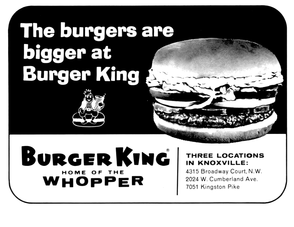 Burger King 1968 Knoxville TN r/Knoxville