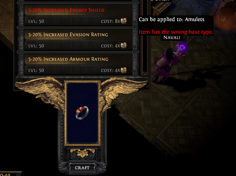 [Beta]New Es/Ev/Ar cost on Elreon craft pathofexile