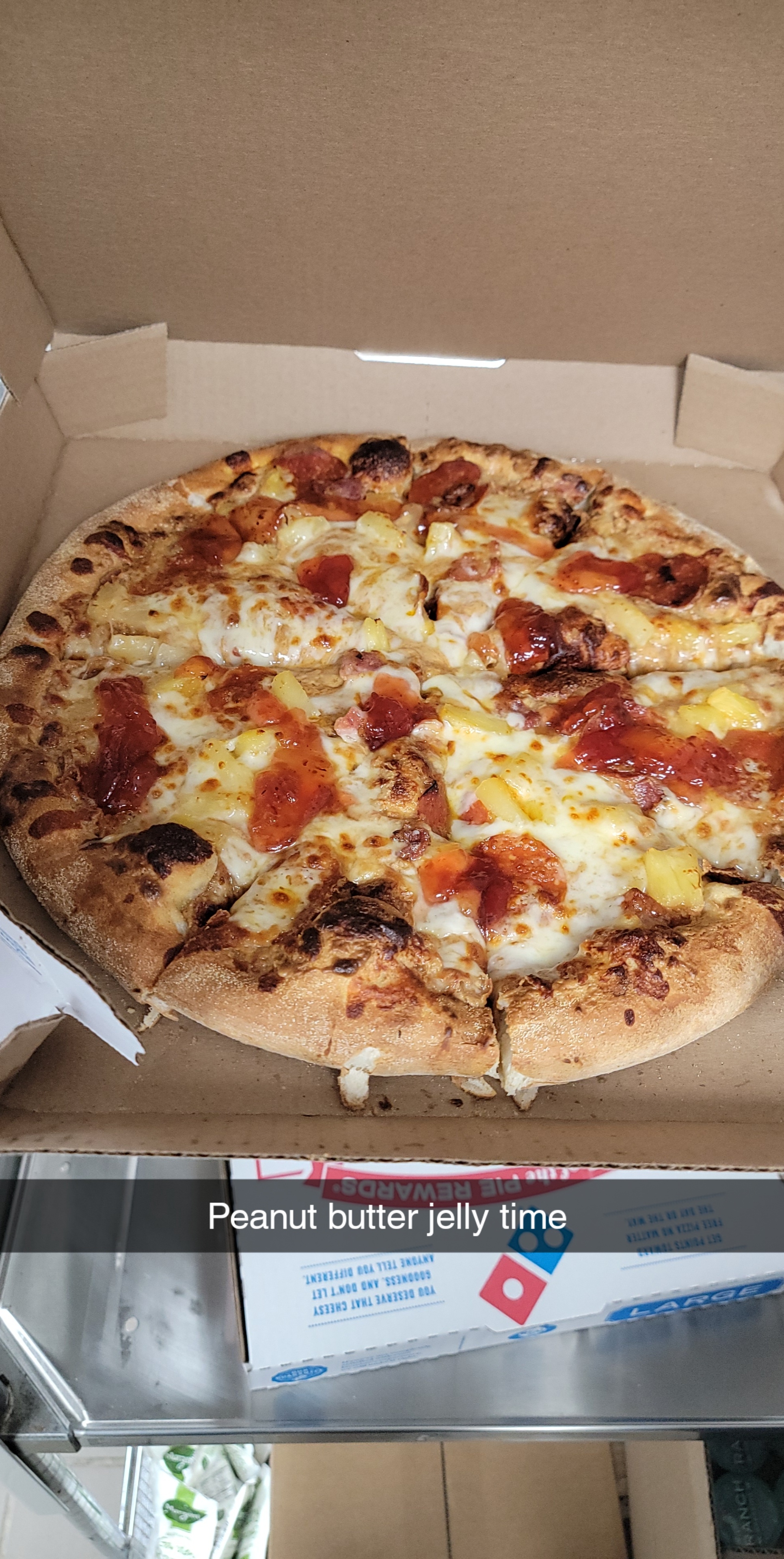 Peanut butter and jelly pizza. PizzaCrimes