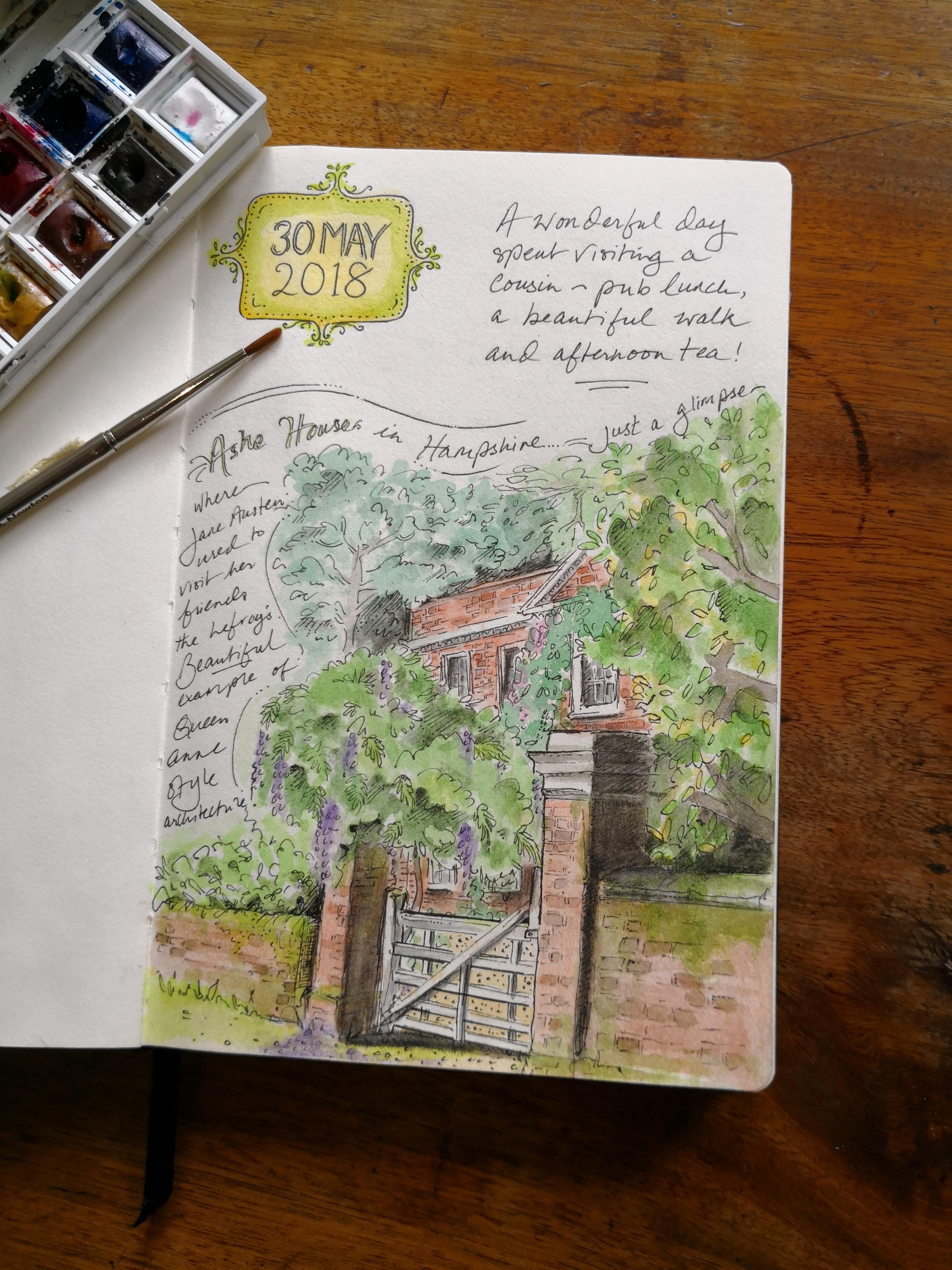 My friend has started a daily watercolor journal and I knew I had to