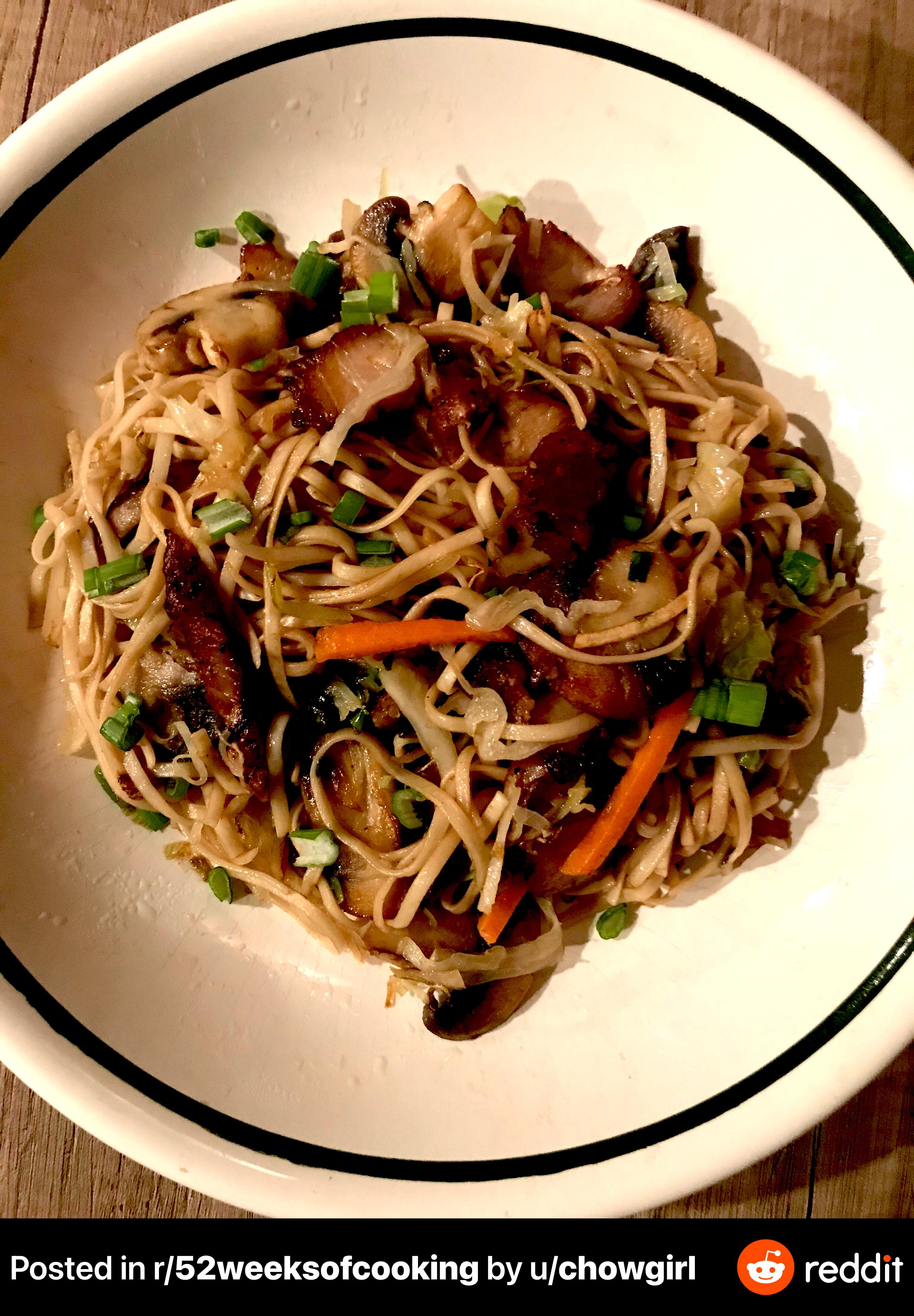 Week 15 Umami Pork Belly Yakisoba r/52weeksofcooking