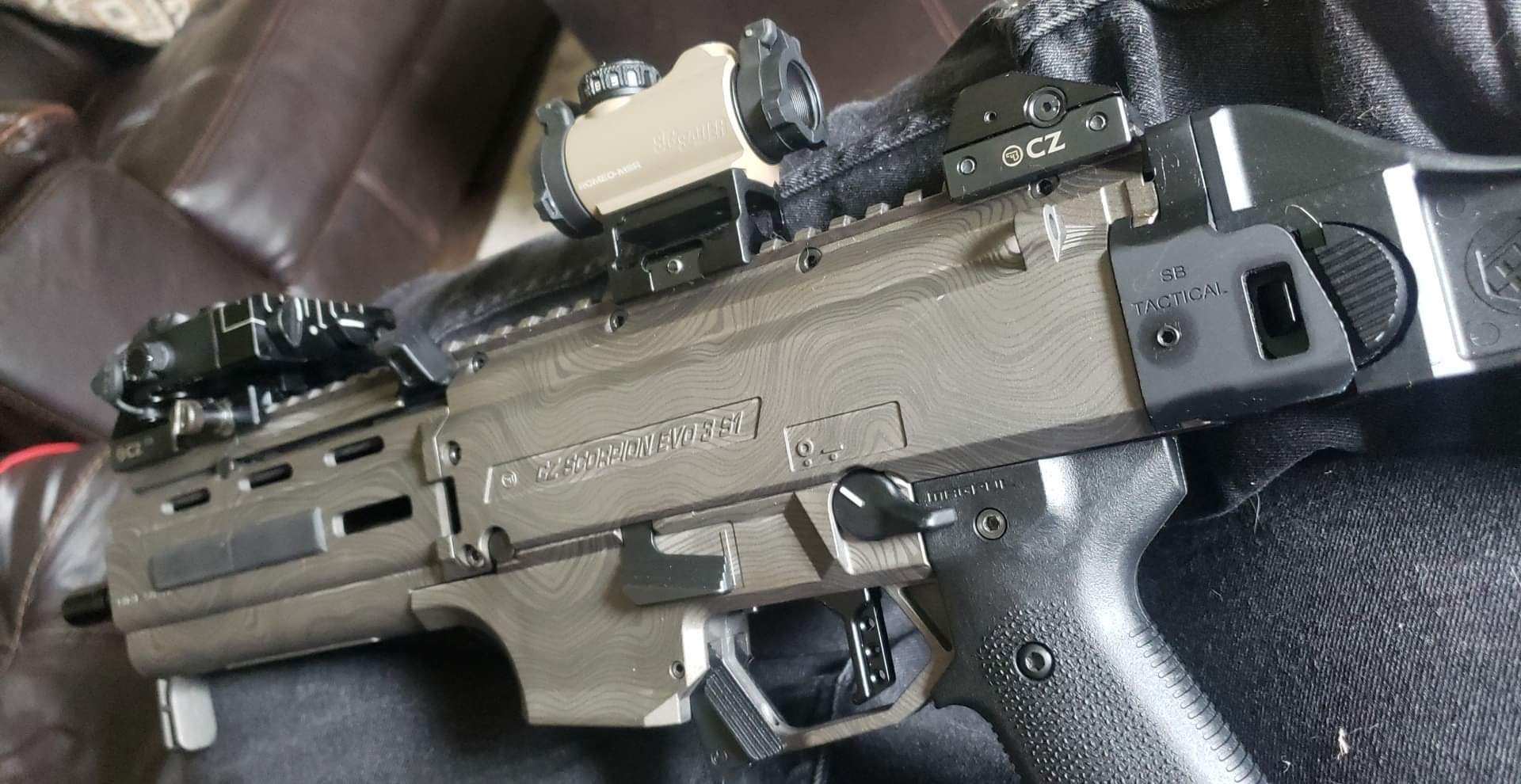Scorpion evo stock iron sights and sba3 brace for sale r/czscorpion