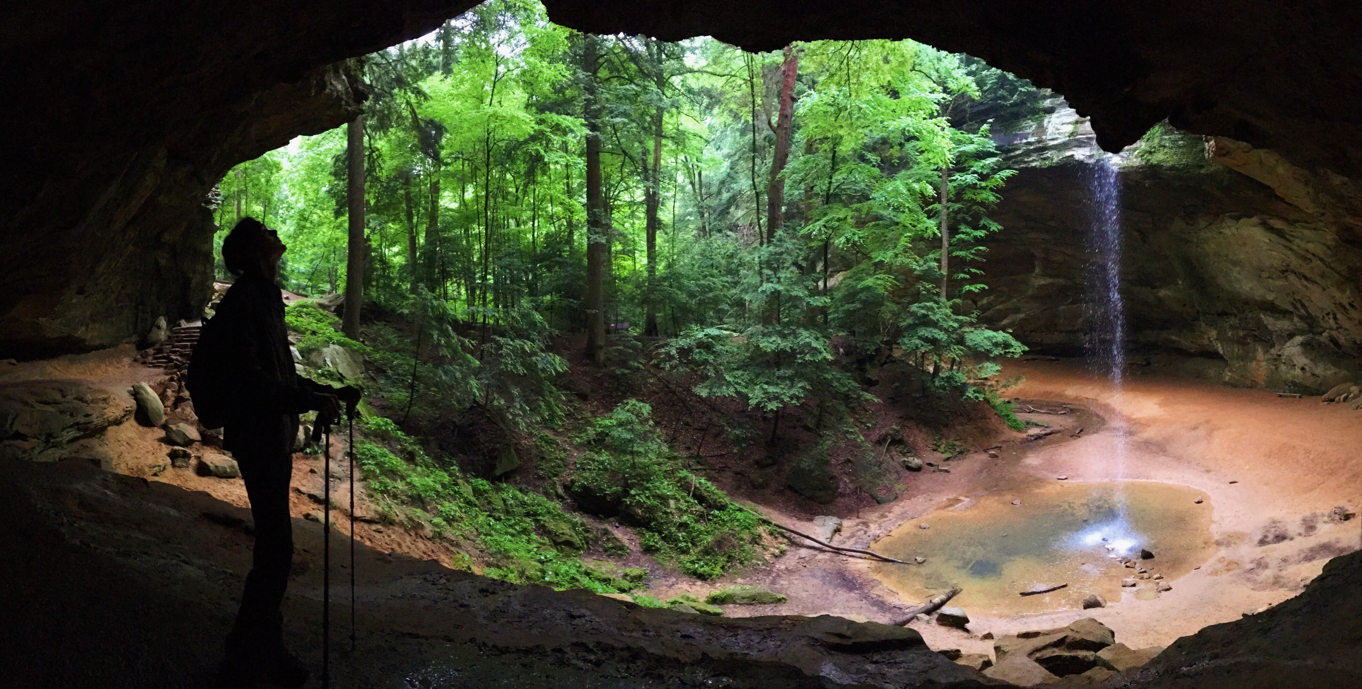 The Underside of Ash Cave, at Hocking Hills State Park, Ohio, USA. This