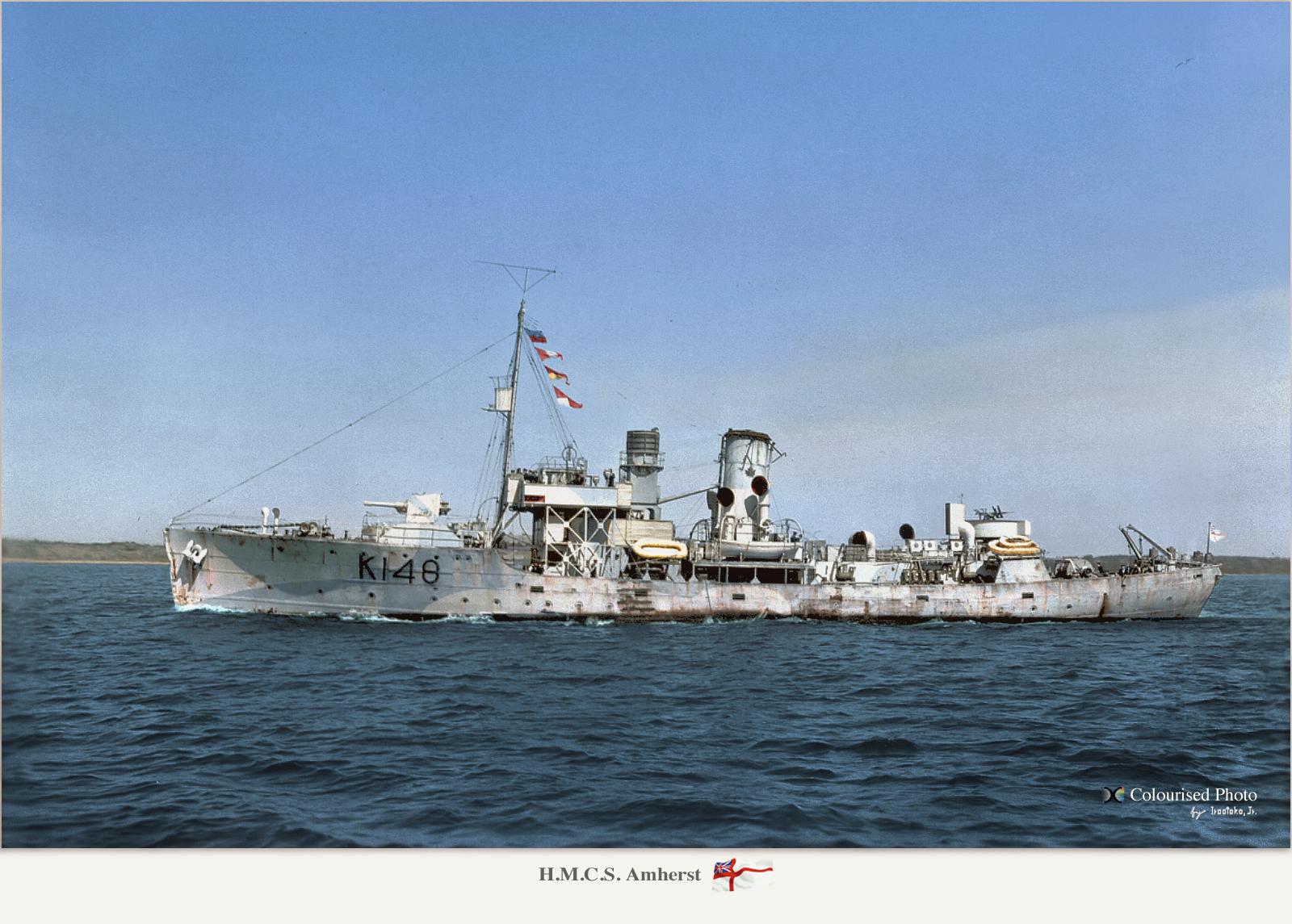 Flowerclass corvette HMCS Amherst (K 148). She served primarily in the