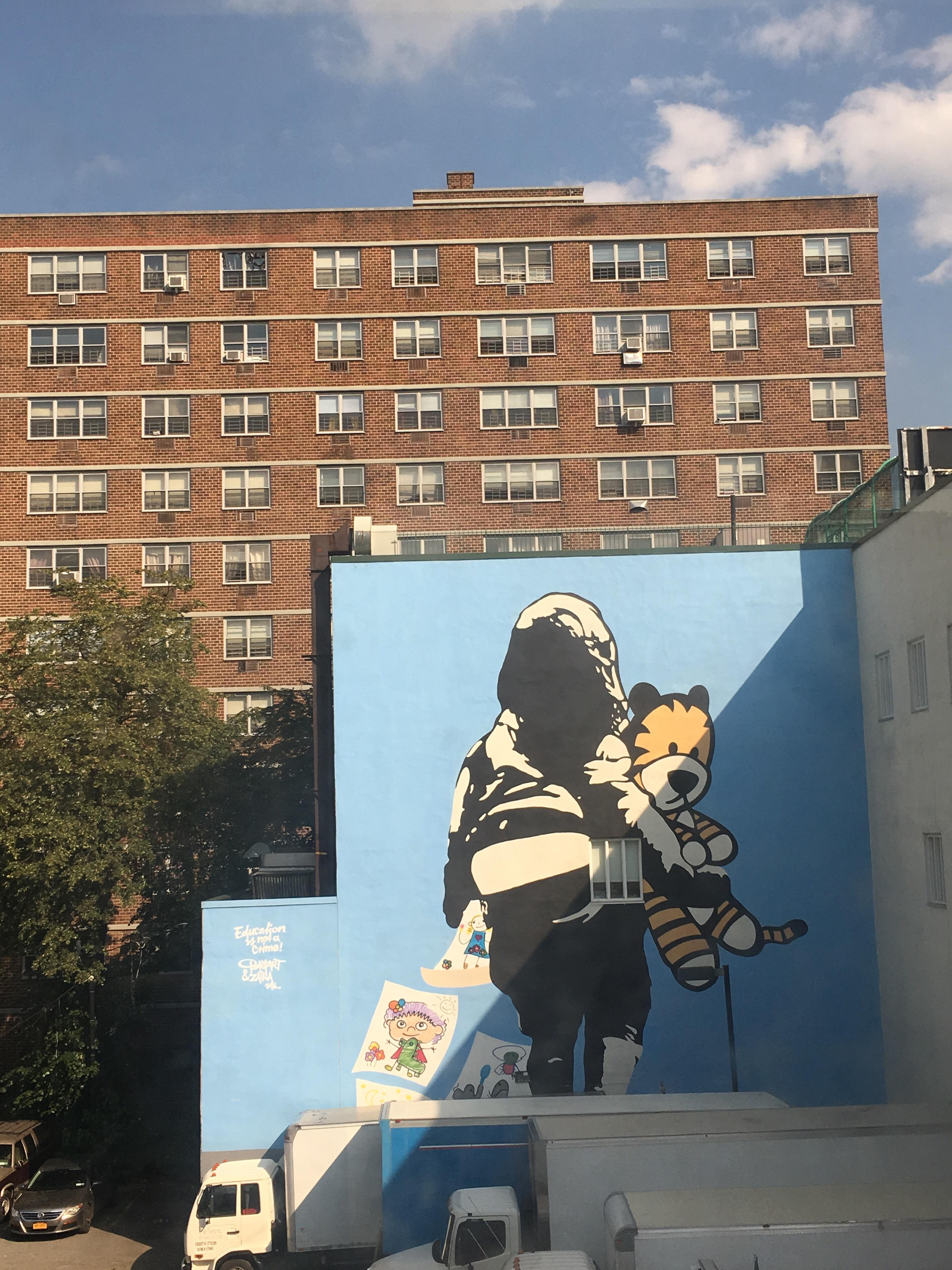 A mural that i pass everyday on my commute to work with the caption