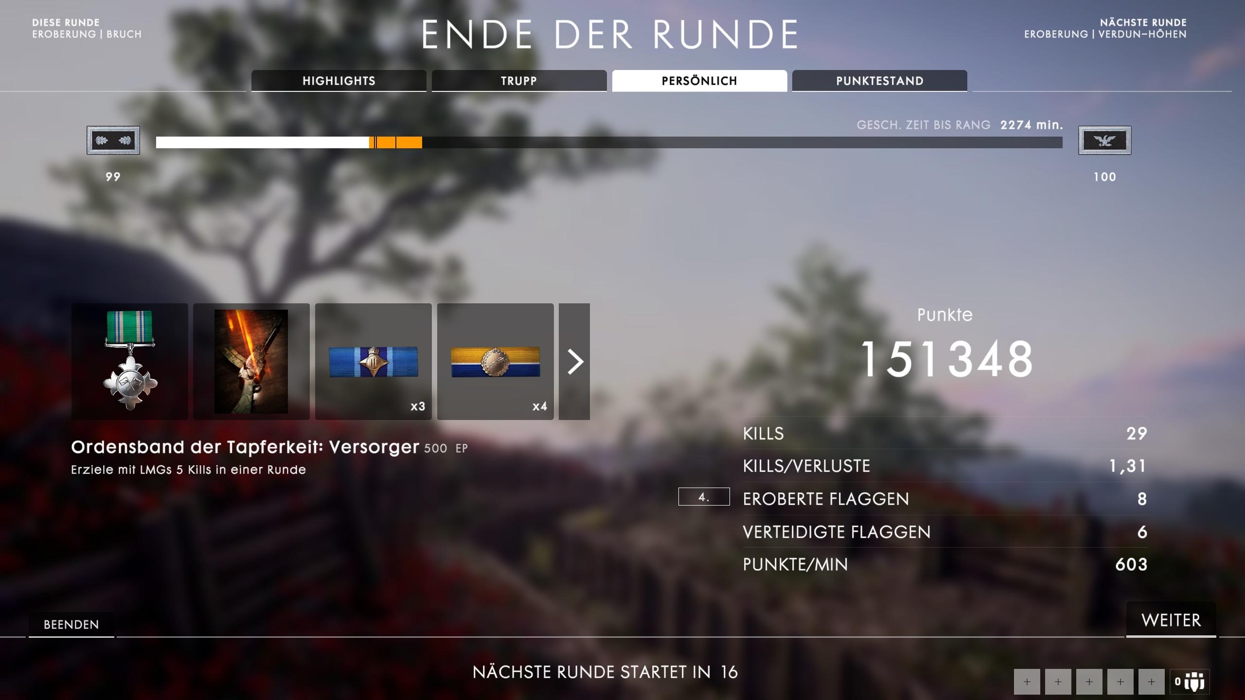 [BF1]The XP of an average Conquest match if you do Medal & Elitecodex