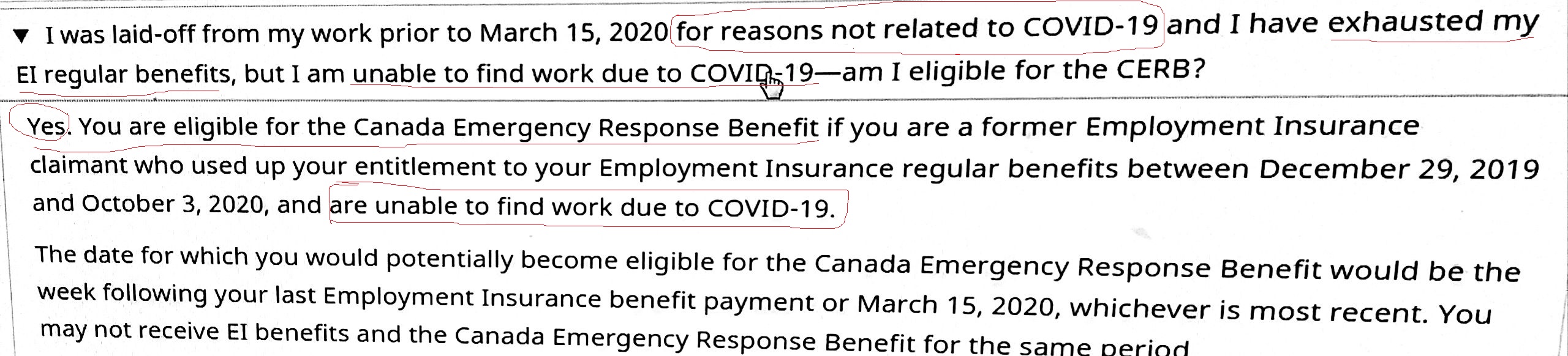 For those who's been asked to return CERB... EICERB