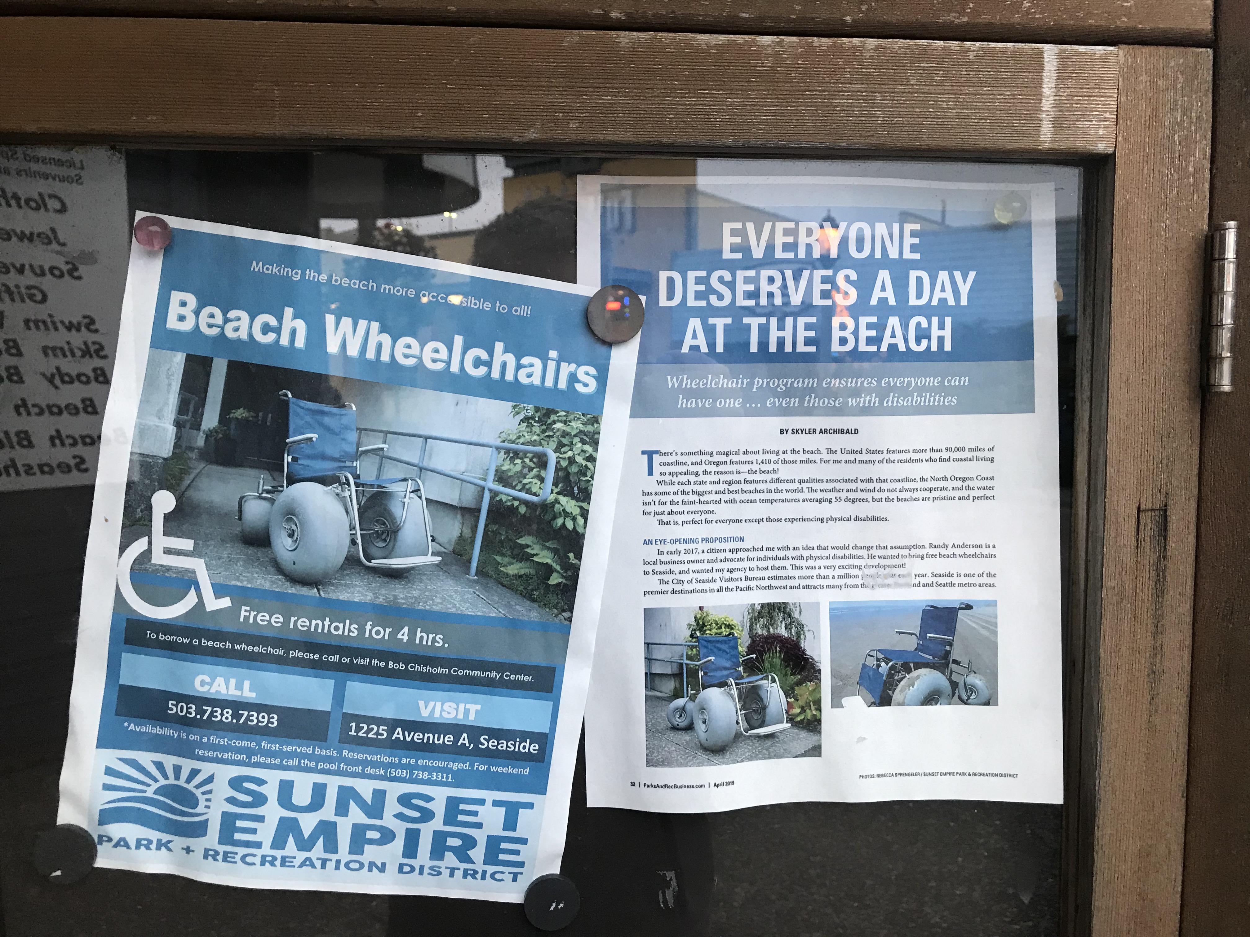 Seaside, Oregon offers free beach wheelchair rentals r/mildlyinteresting
