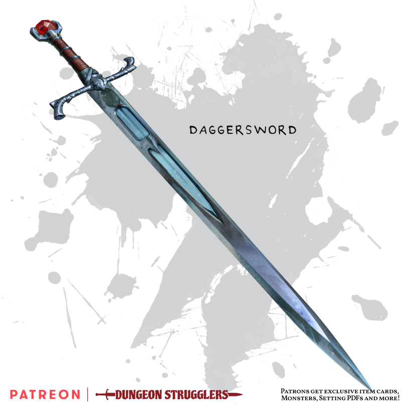[OC][ART] Daggersword Weapon (dagger/longsword) r/DnD