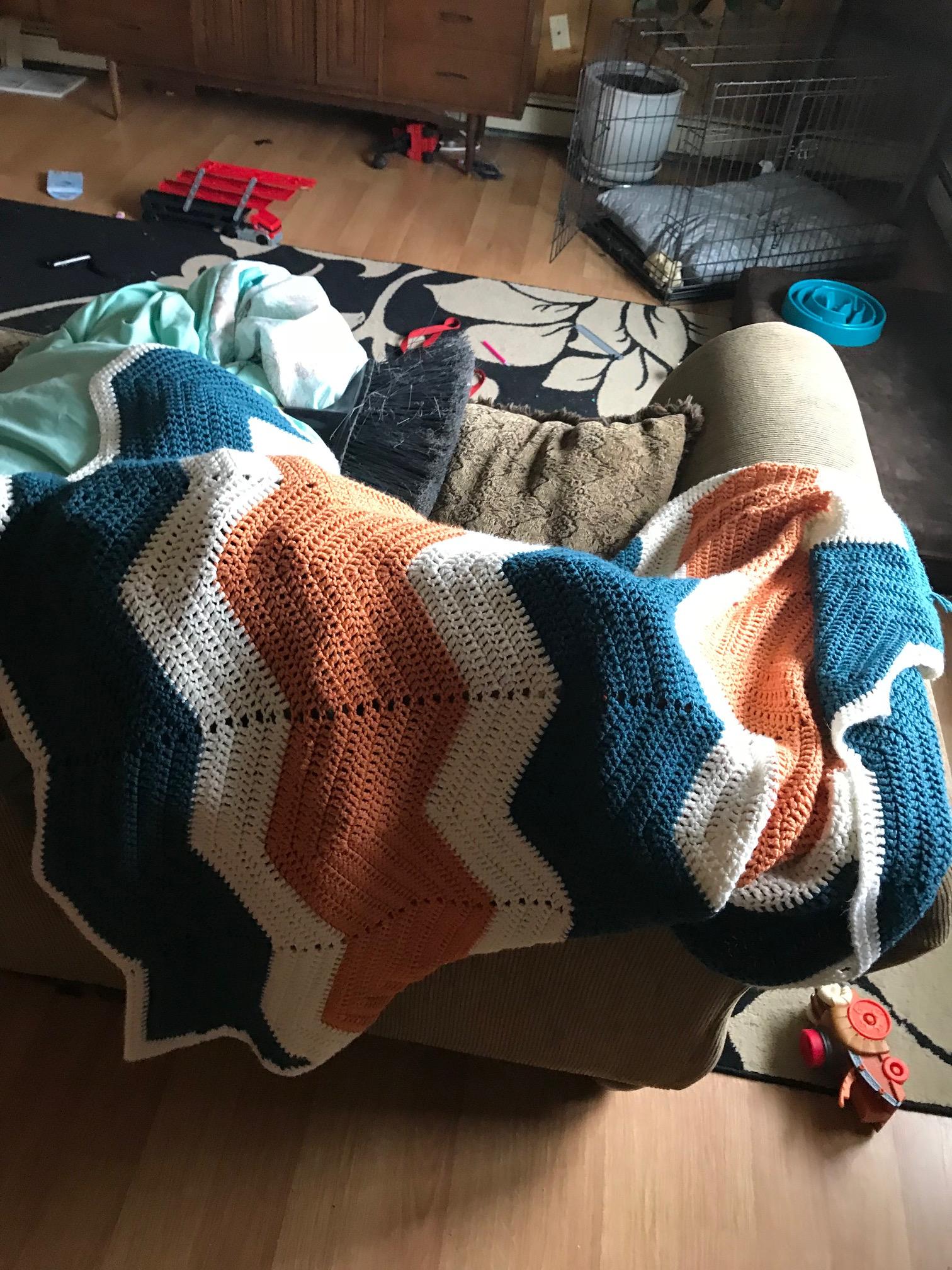 Got this blanket from a resale shop that resembles a tide pod r