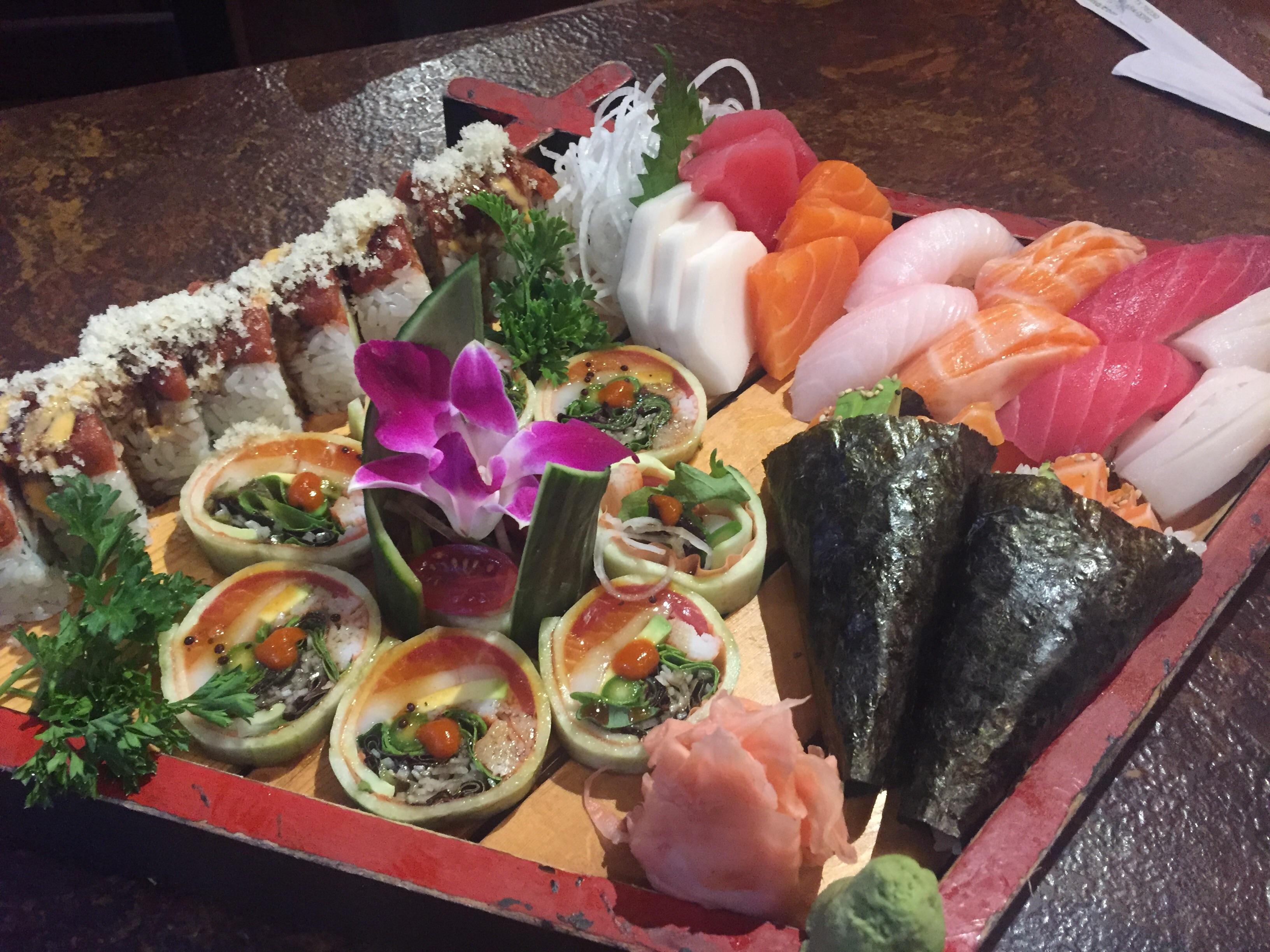 Sushi platter at Wasabi, San Antonio TX r/sushi