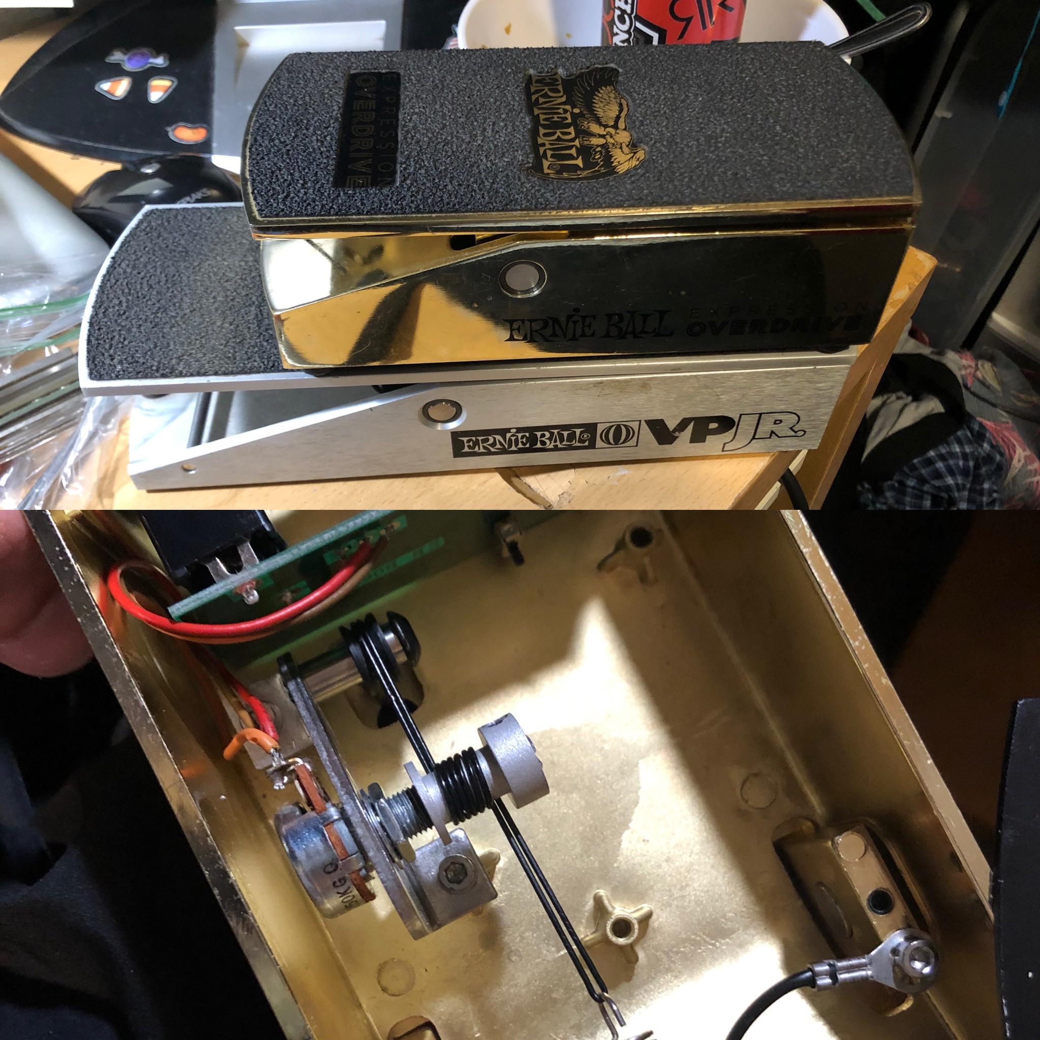 Did my first mod today! Took a Ernie Ball Expression drive and turned