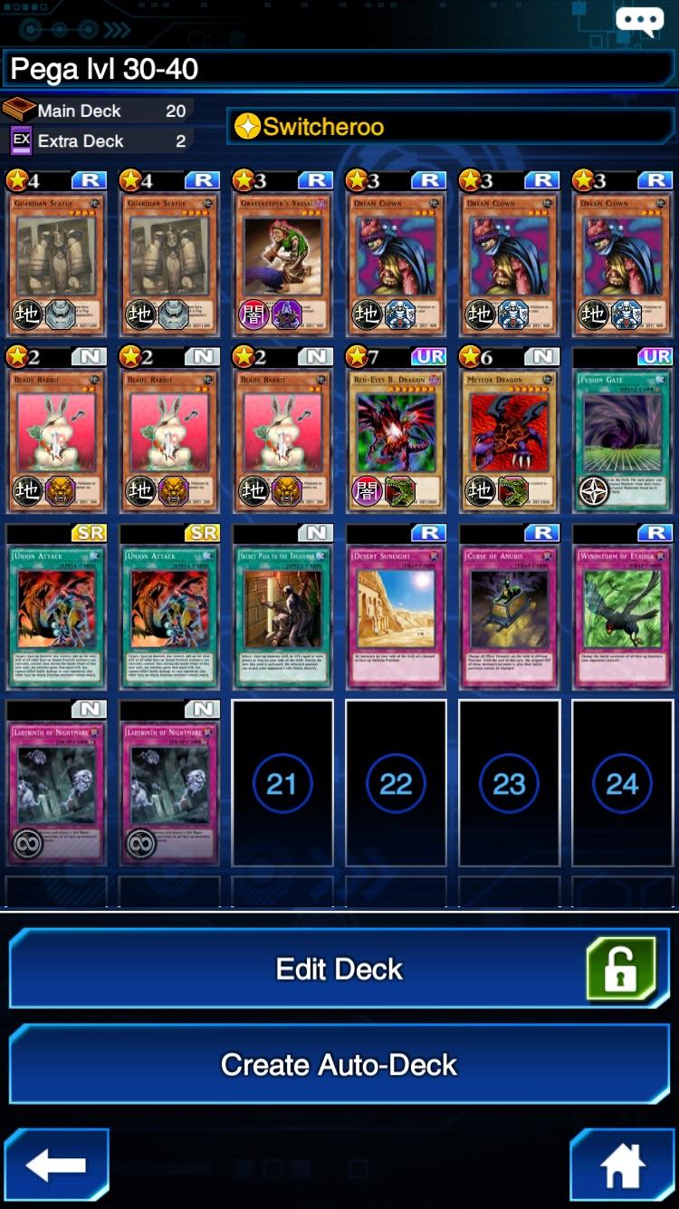 Pegasus lvl3040 farm deck beta (union & no union) DuelLinks